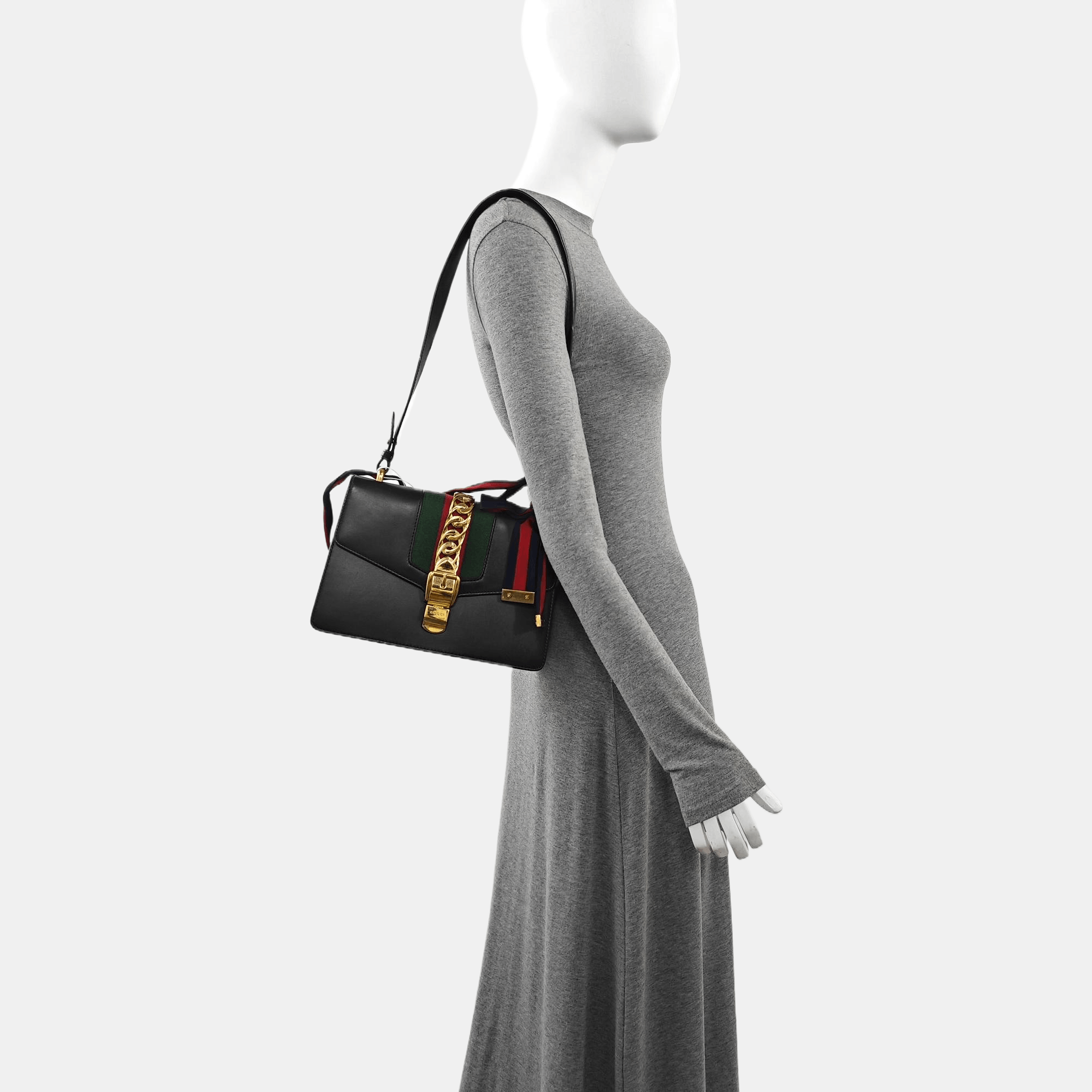 Gucci Gucci Sylvie Small Leather Shoulder Bag Size ONE SIZE - 2 Thumbnail