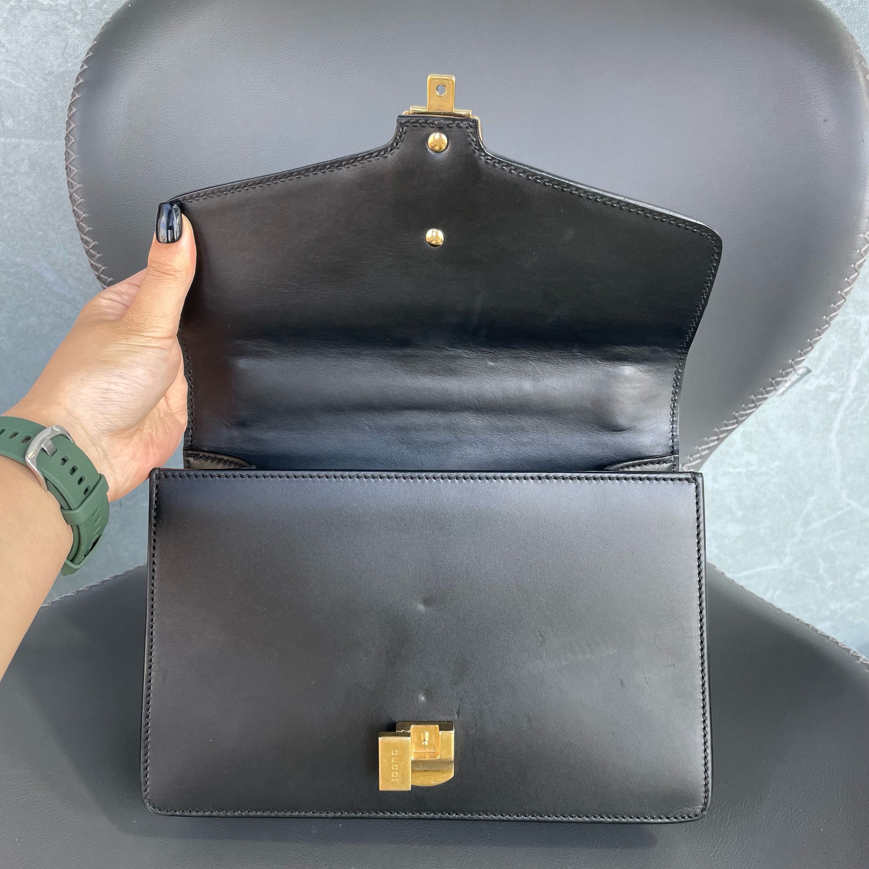 Gucci Gucci Sylvie Leather Web Striped Shoulder Bag Size ONE SIZE - 8 Thumbnail