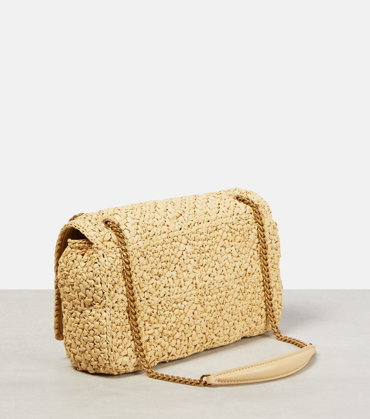 Saint Laurent Paris jamie medium raffia shoulder bag beige Size ONE SIZE - 3 Thumbnail