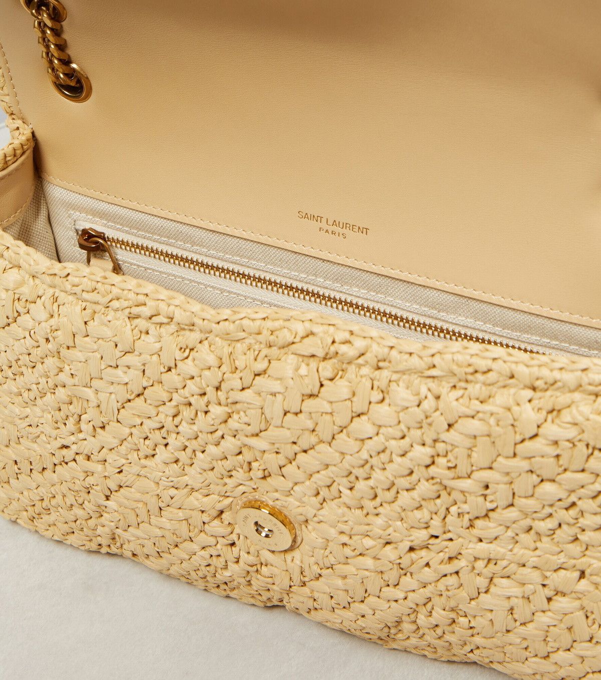 Saint Laurent Paris jamie medium raffia shoulder bag beige Size ONE SIZE - 2 Thumbnail