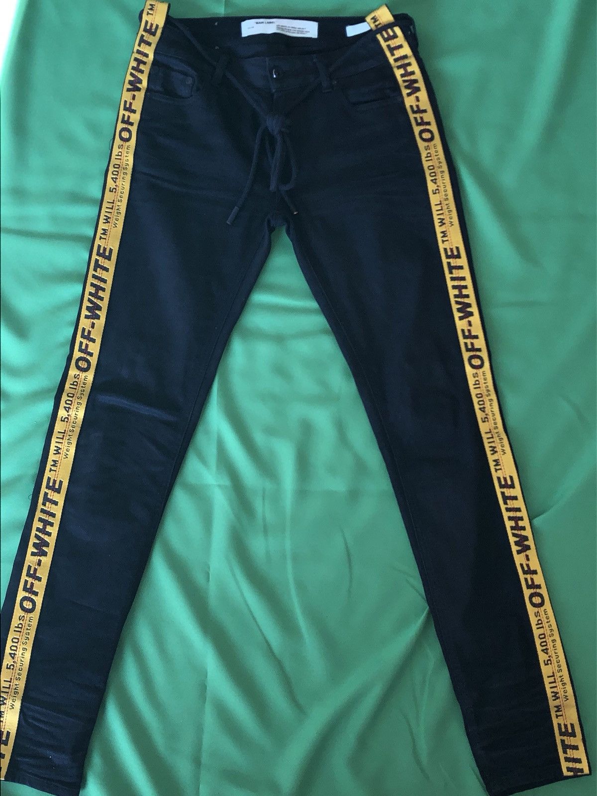 Off white hotsell side stripe jeans