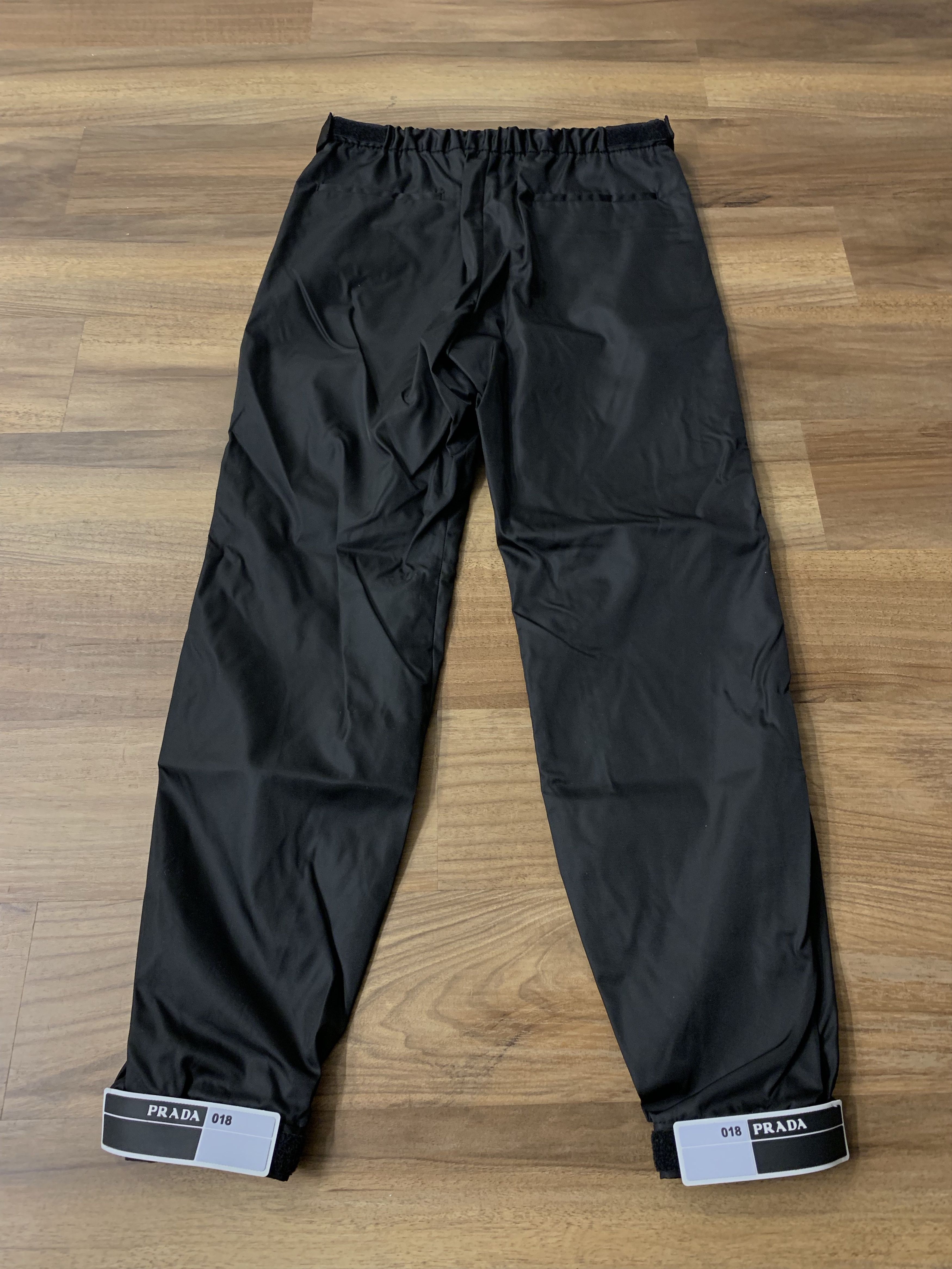 Prada SS18 All Black Track Pants Nylon Gabardine Grailed