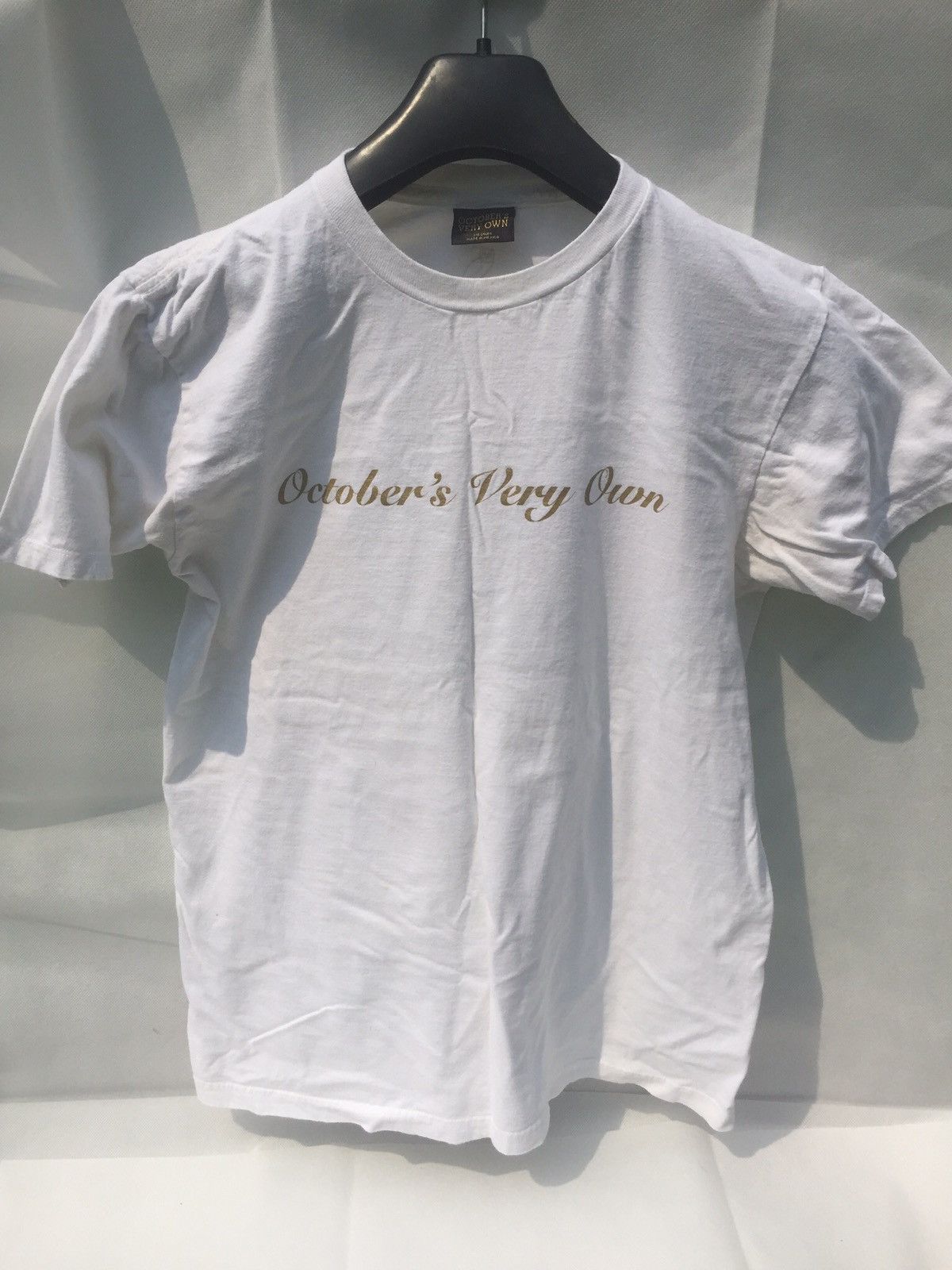 Octobers Very Own Ovo gold cursive tee | Grailed