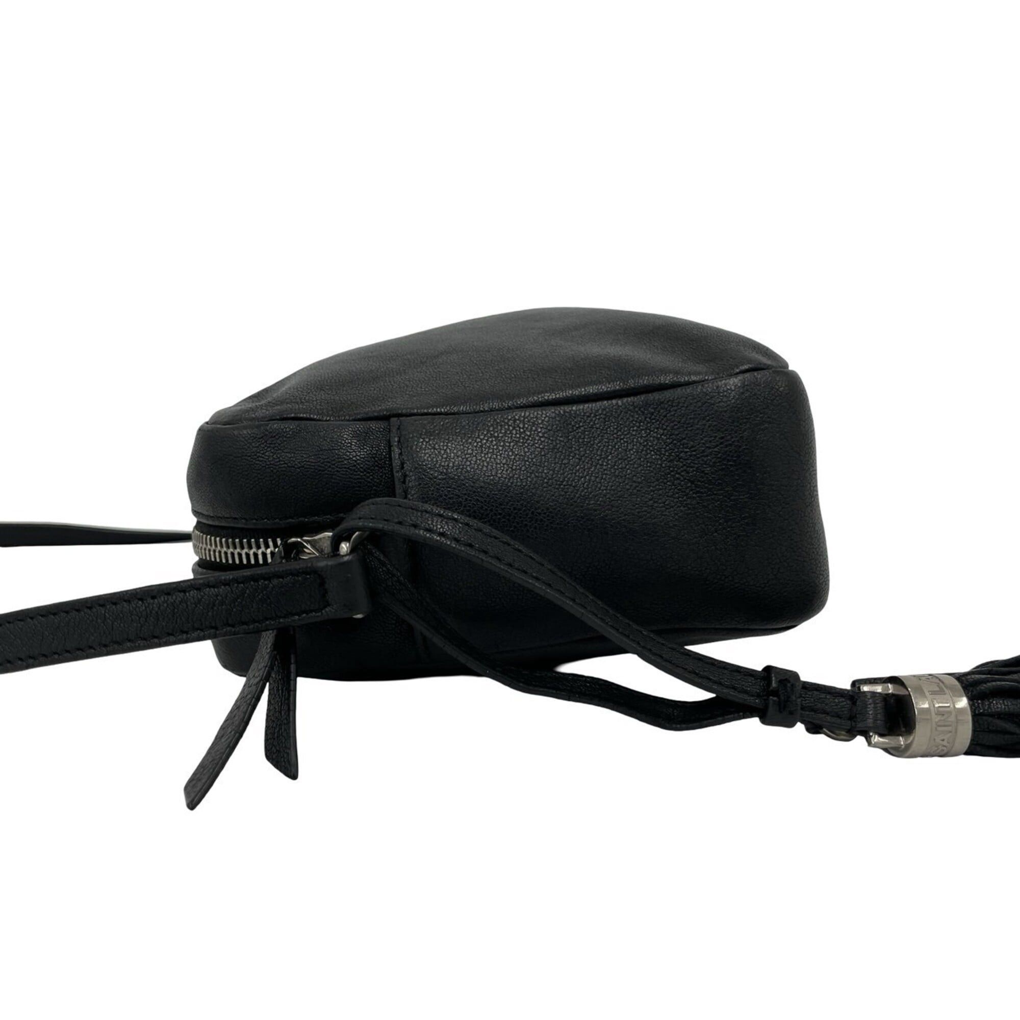 Saint Laurent Paris SAINT LAURENT Lou Camera Bag Small YSL Logo Embossed Leather Shoulder Pouch Black 172-6 Size ONE SIZE - 5 Thumbnail