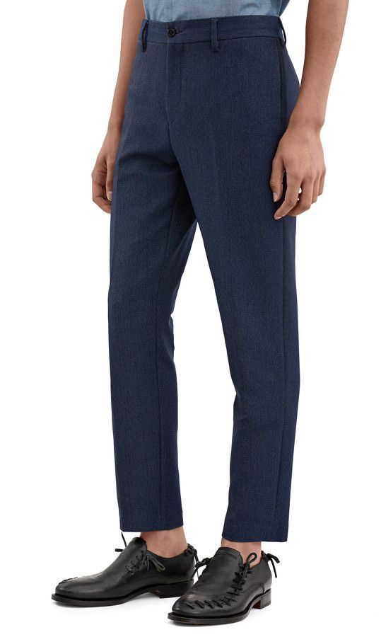 Acne Studios Stan T NY TW Denim Blue Narrow Cotton Trousers Size US 30 / EU 46 - 1 Thumbnail