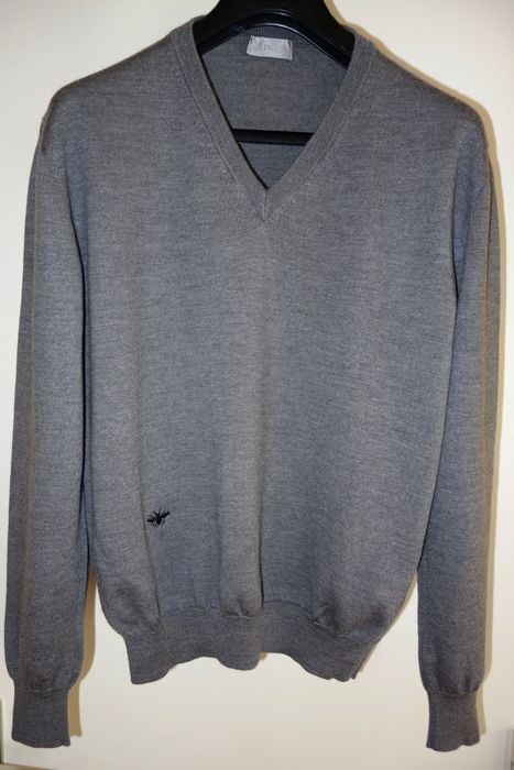 Dior DIOR HOMME Pull Sweater Jumper Knitwear L Large Gris Grey