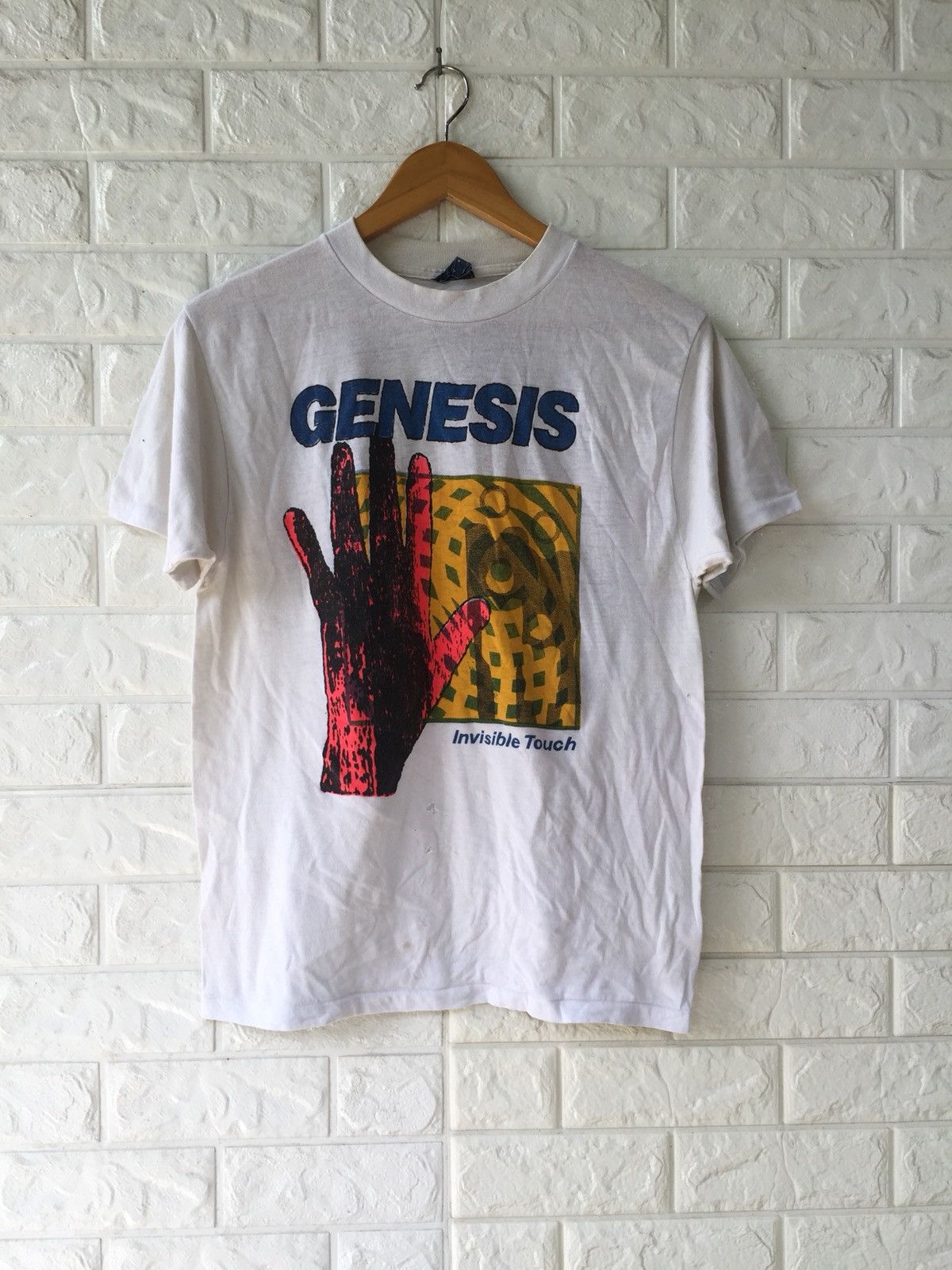 Band Tees × Vintage VINTAGE GENESIS INVISIBLE TOUCH TOUR TSHIRT Size US L / EU 52-54 / 3 - 1 Thumbnail