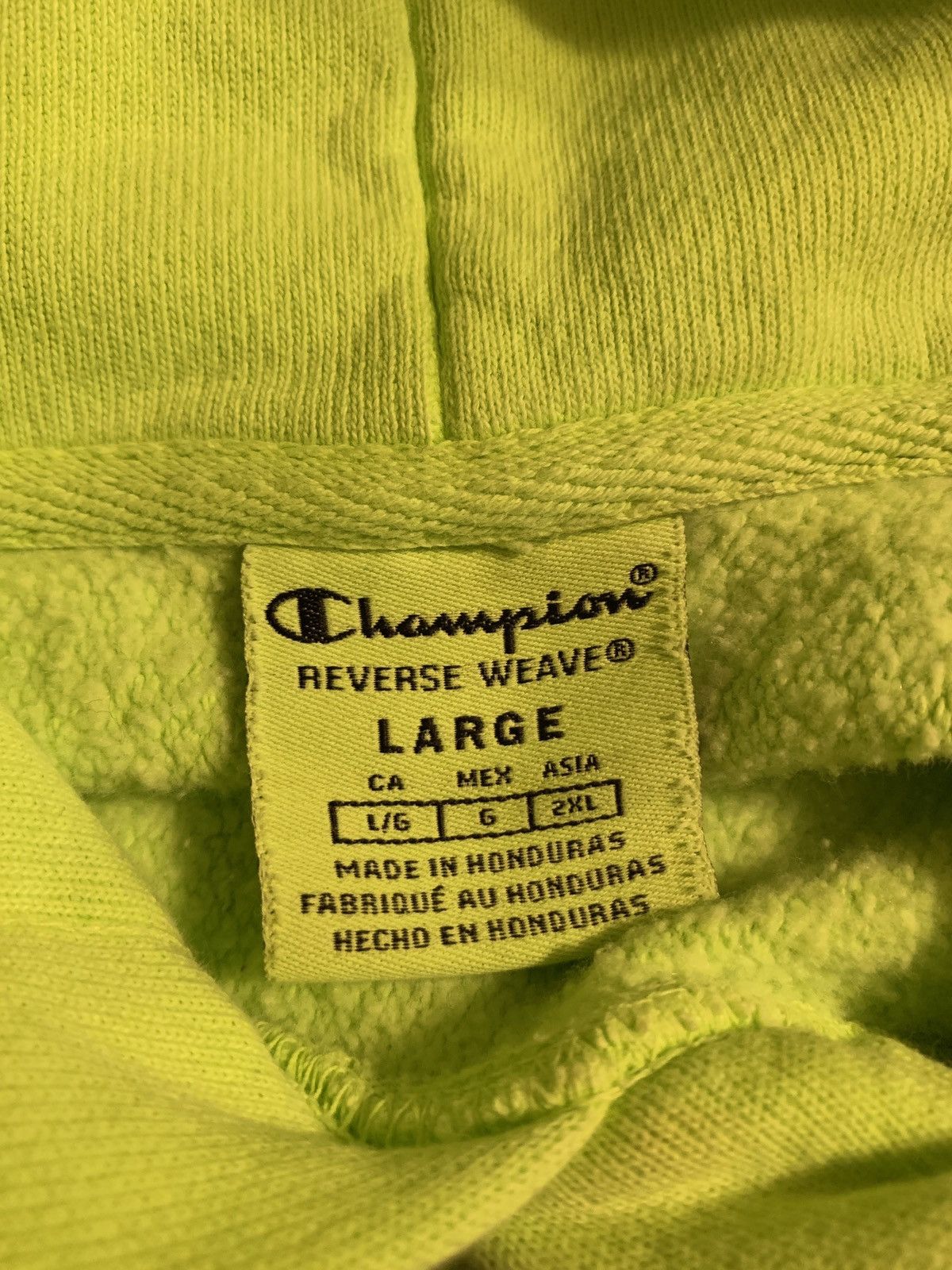 Lime champion hoodie best sale