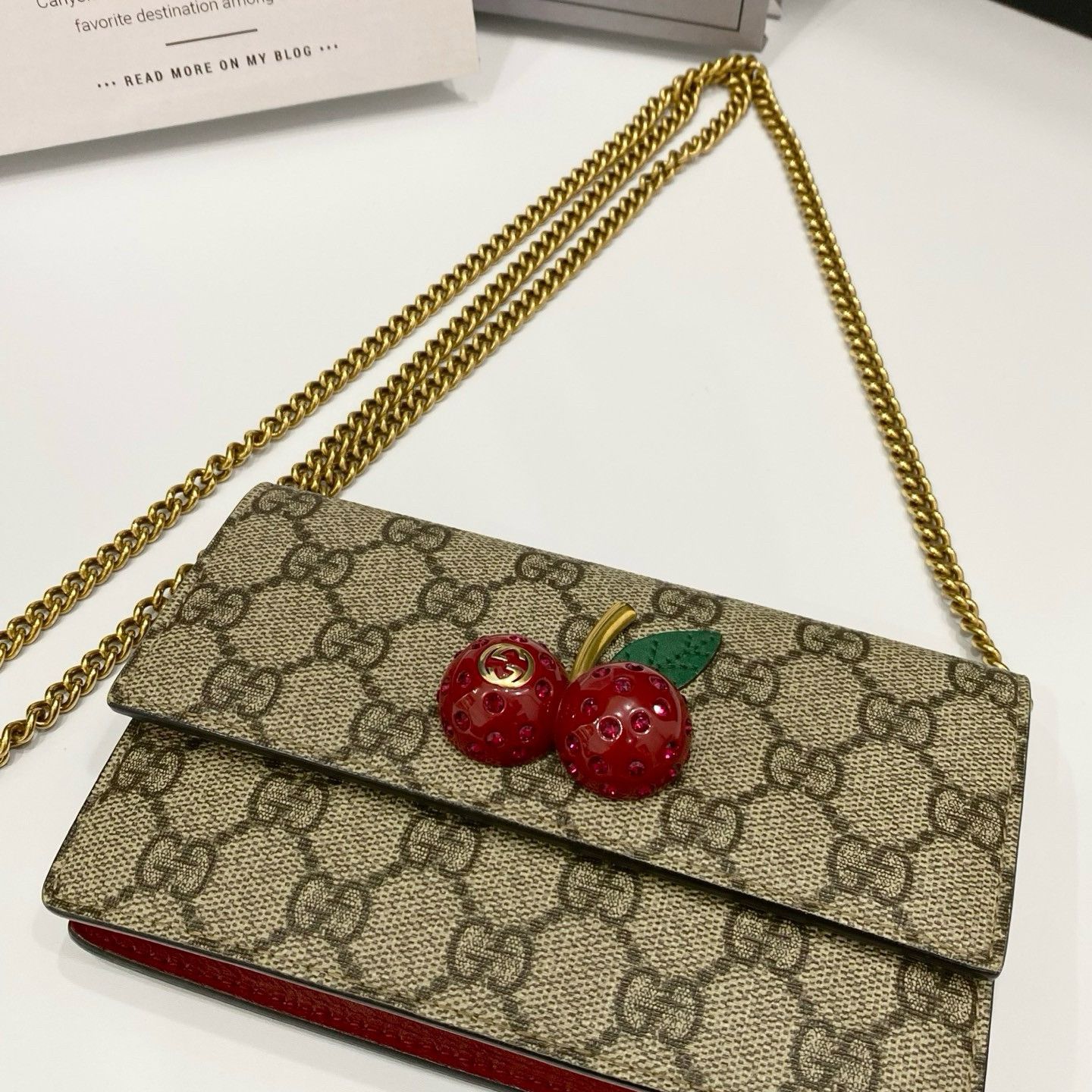 Gucci Gucci GG Supreme Cherry Shoulder Bag Size ONE SIZE - 5 Thumbnail
