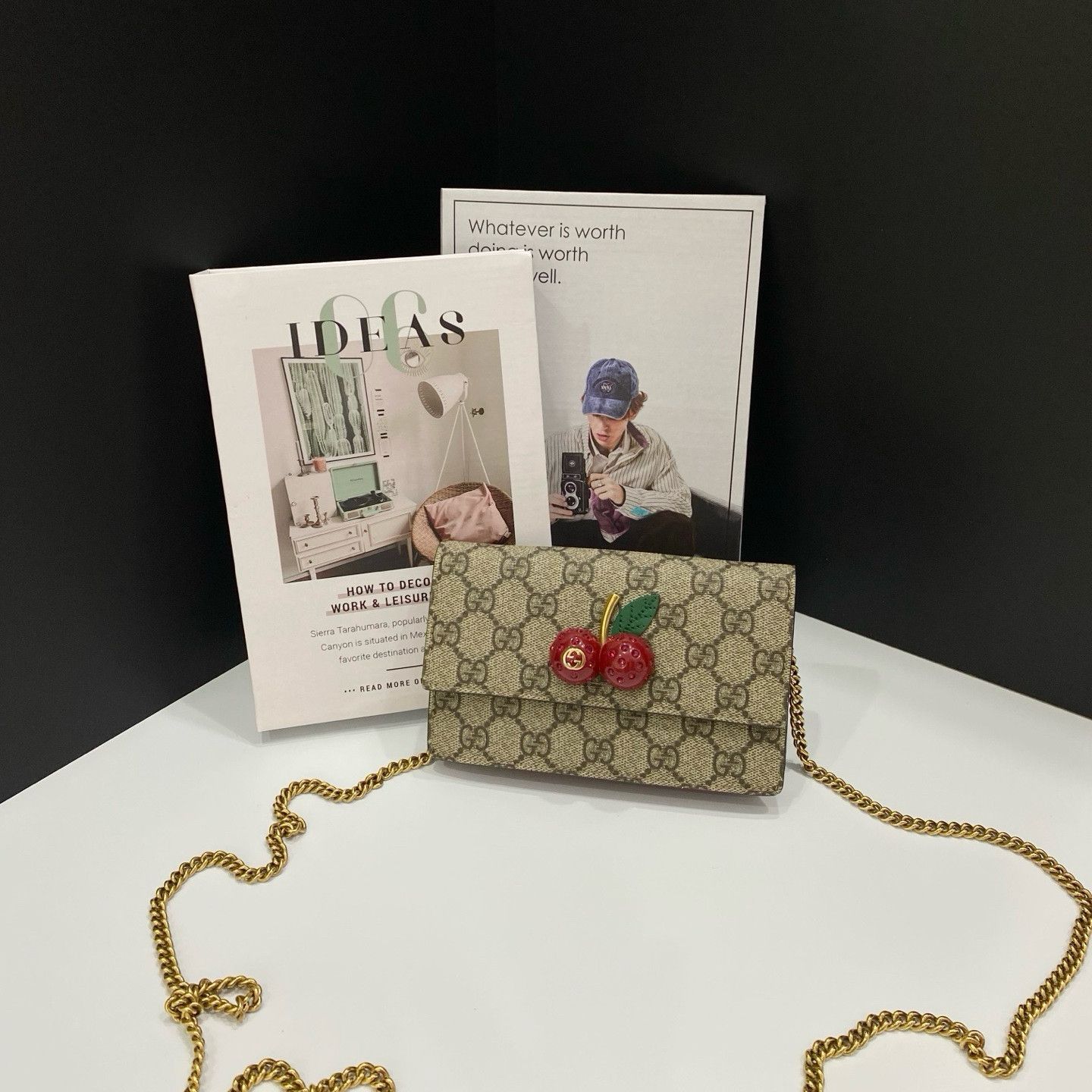 Gucci Gucci GG Supreme Cherry Shoulder Bag Size ONE SIZE - 2 Thumbnail