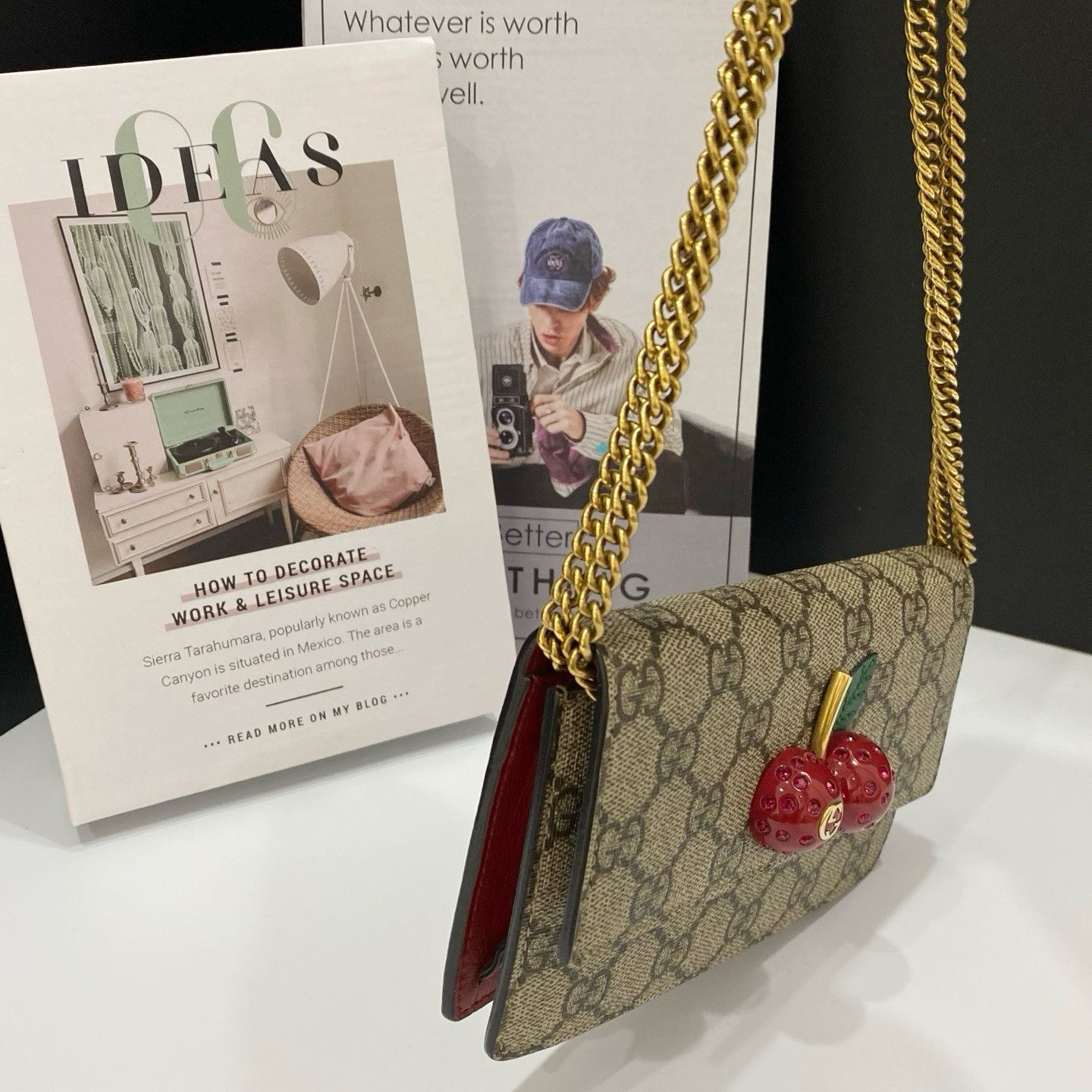 Gucci Gucci GG Supreme Cherry Shoulder Bag Size ONE SIZE - 6 Thumbnail