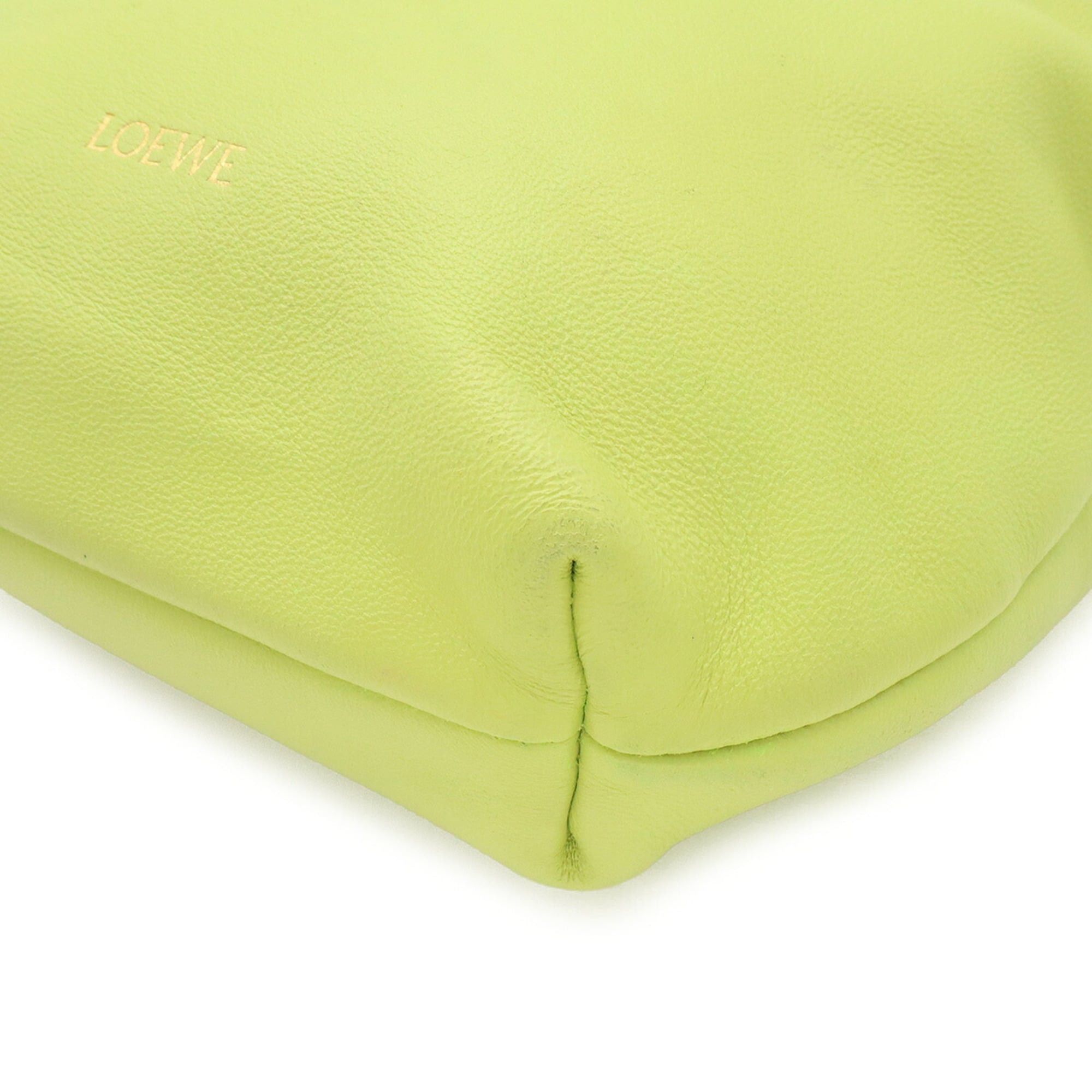 Loewe LOEWE Flamenco Purse Mini Shoulder Bag Clutch Handbag Pouch Melona Palamskin Anise Light Green A914CBPX03 Size ONE SIZE - 4 Thumbnail