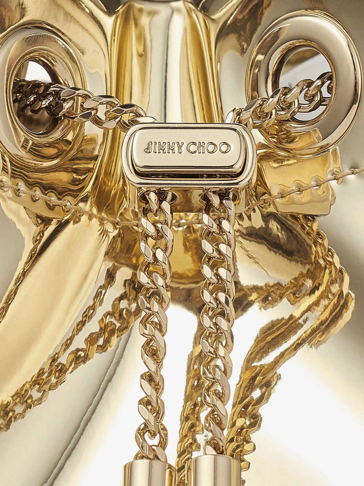 Jimmy Choo Bon Bon Metallic Leather Bucket Bag Size ONE SIZE - 4 Thumbnail