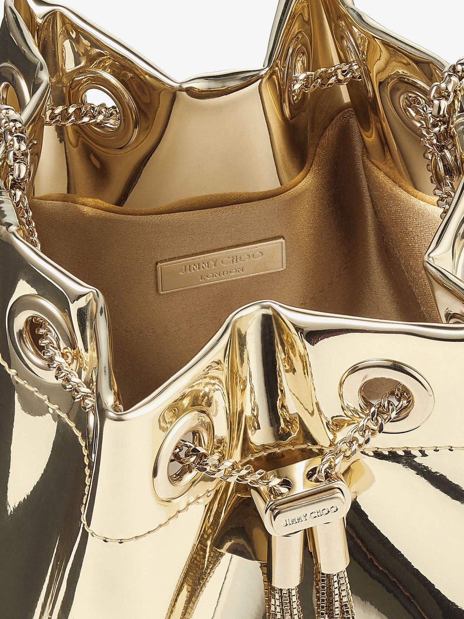 Jimmy Choo Bon Bon Metallic Leather Bucket Bag Size ONE SIZE - 5 Thumbnail