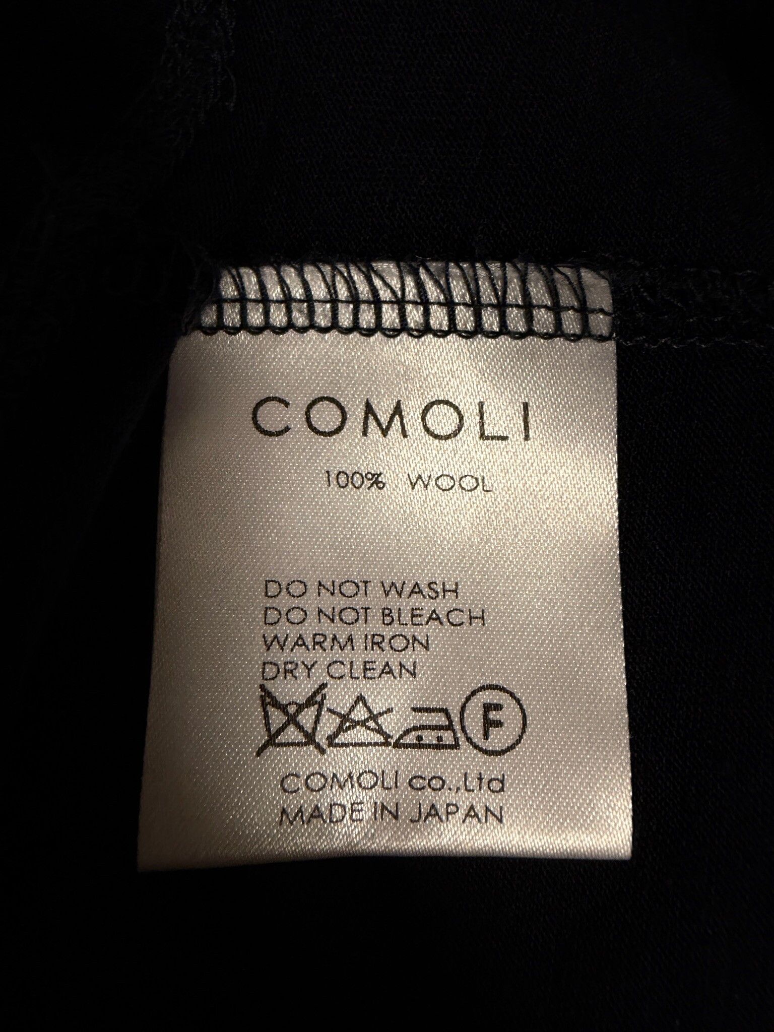 Comoli COMOLI AW15 Jersey Wool Long-Sleeve T-Shirt Black Size M Size US M / EU 48-50 / 2 - 6 Thumbnail
