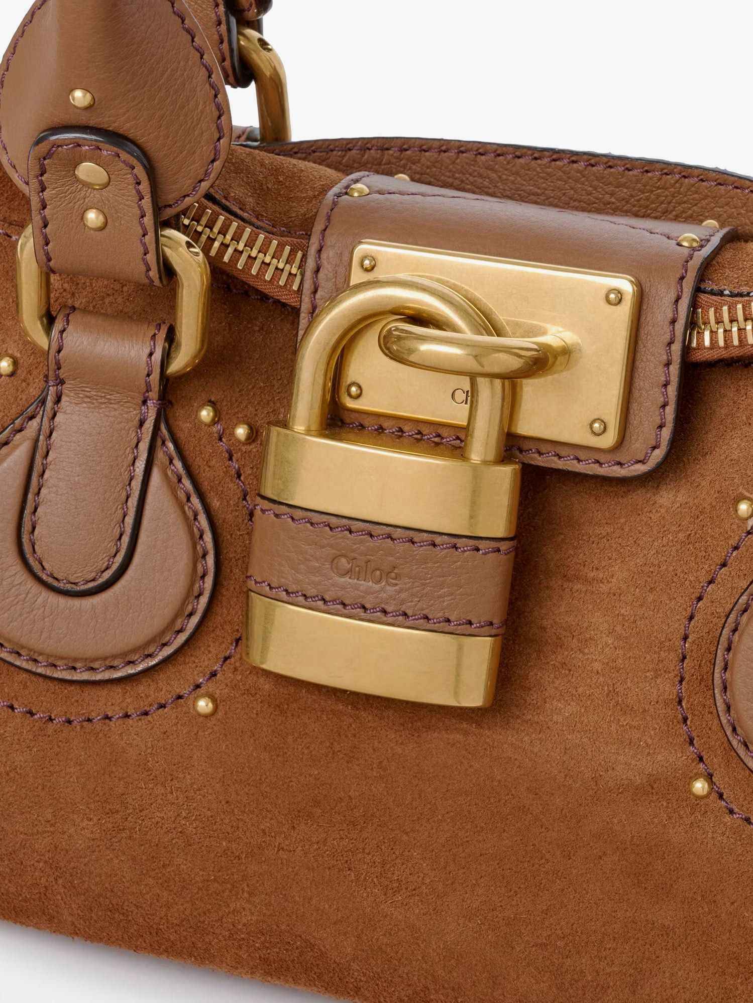 Chloe Paddington Suede Shoulder Bag Size ONE SIZE - 5 Thumbnail