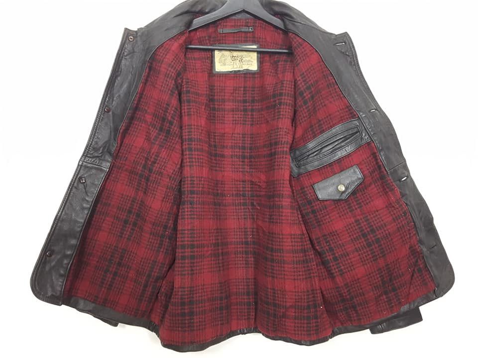 Chevignon Chevignon Leather Plaid Tartan lined Jacket Size US M / EU 48-50 / 2 - 15 Thumbnail