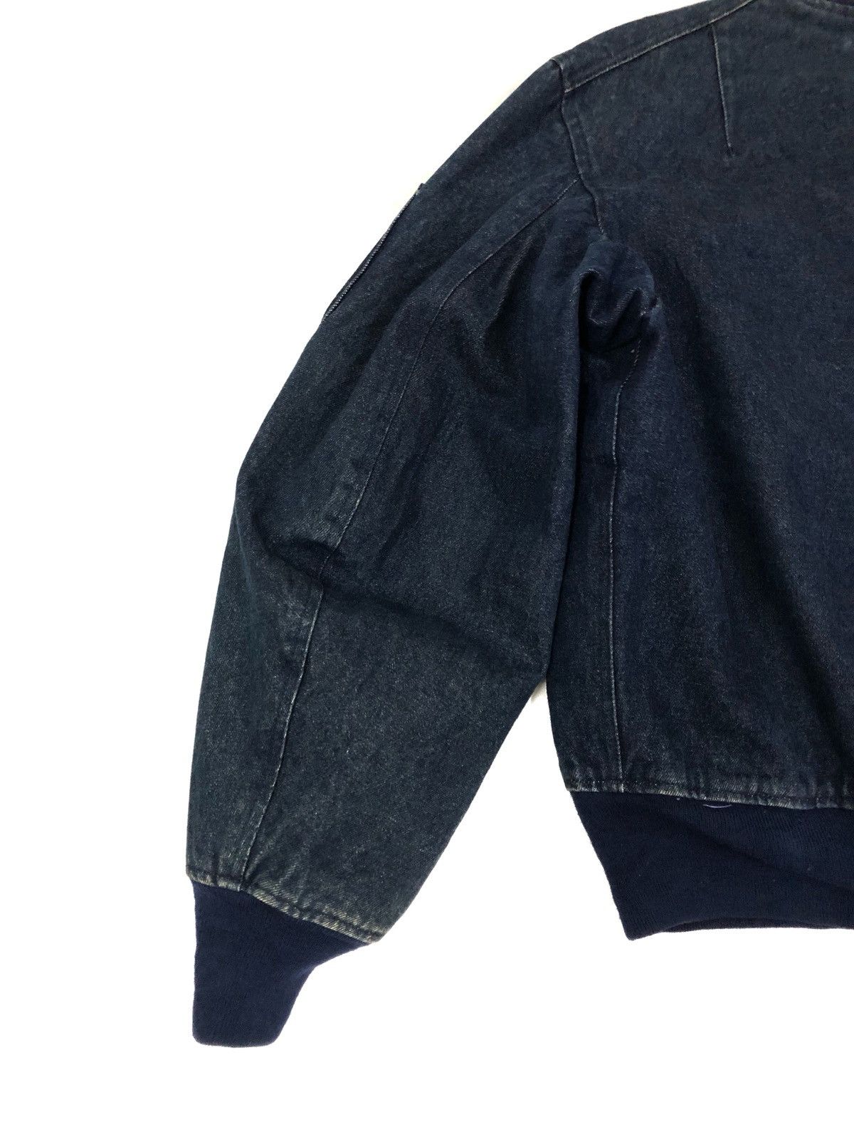 Karl Helmut Vintage Karl Helmut Heavy Denim Bomber Jacket Size US M / EU 48-50 / 2 - 11 Thumbnail