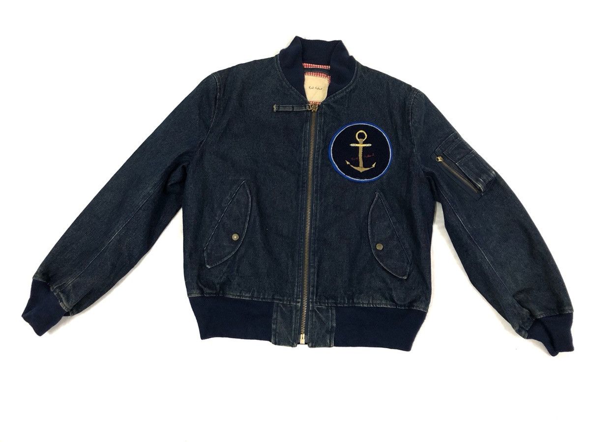 Karl Helmut Vintage Karl Helmut Heavy Denim Bomber Jacket Size US M / EU 48-50 / 2 - 1 Thumbnail