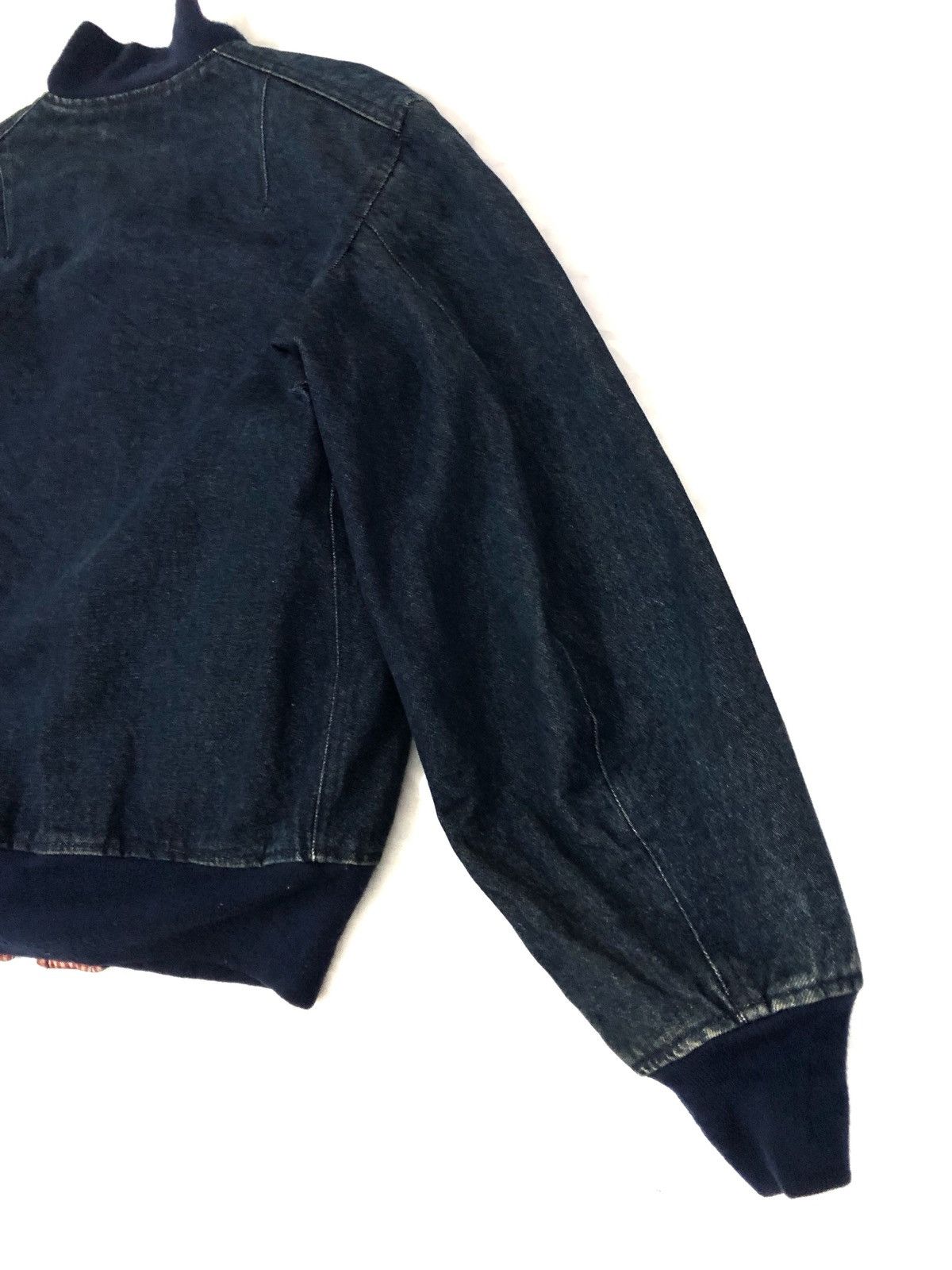 Karl Helmut Vintage Karl Helmut Heavy Denim Bomber Jacket Size US M / EU 48-50 / 2 - 12 Thumbnail
