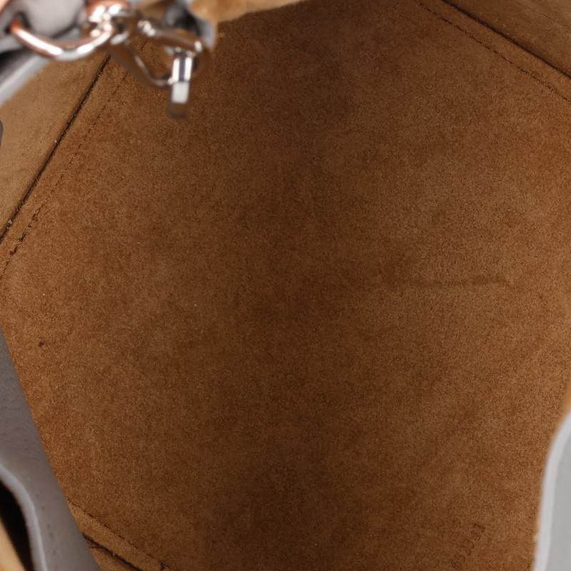 Loewe LOEWE Pebble Bucket 2-Way Leather Bag Gray Size ONE SIZE - 3 Thumbnail