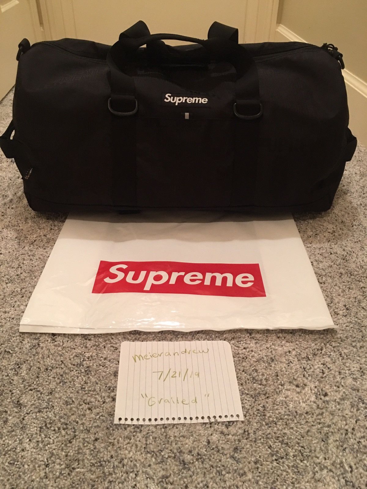 Buy Supreme Duffle Bag 'Olive' - SS19B7 OLIVE