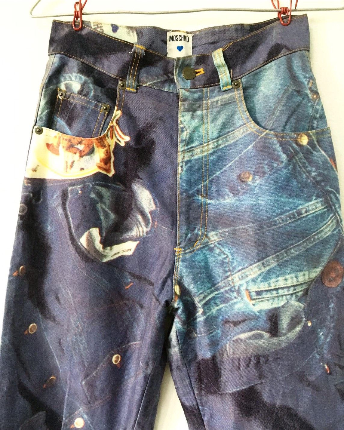 パンツ Moschino All Over Print Denim Pants 1990's Moschino Spellout Print Jeans - ONFEMME By Lindsey's