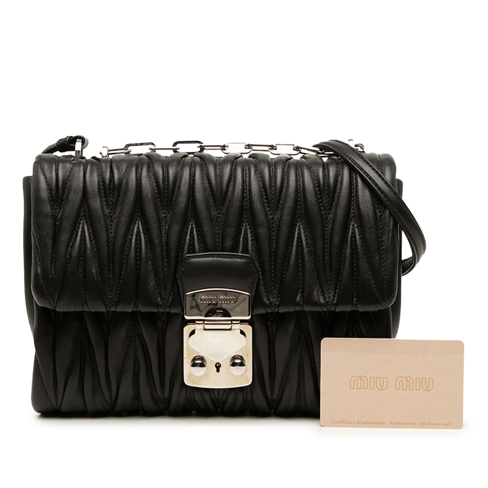 Miu Miu Matelasse Nappa Push Lock Flap Size ONE SIZE - 7 Thumbnail