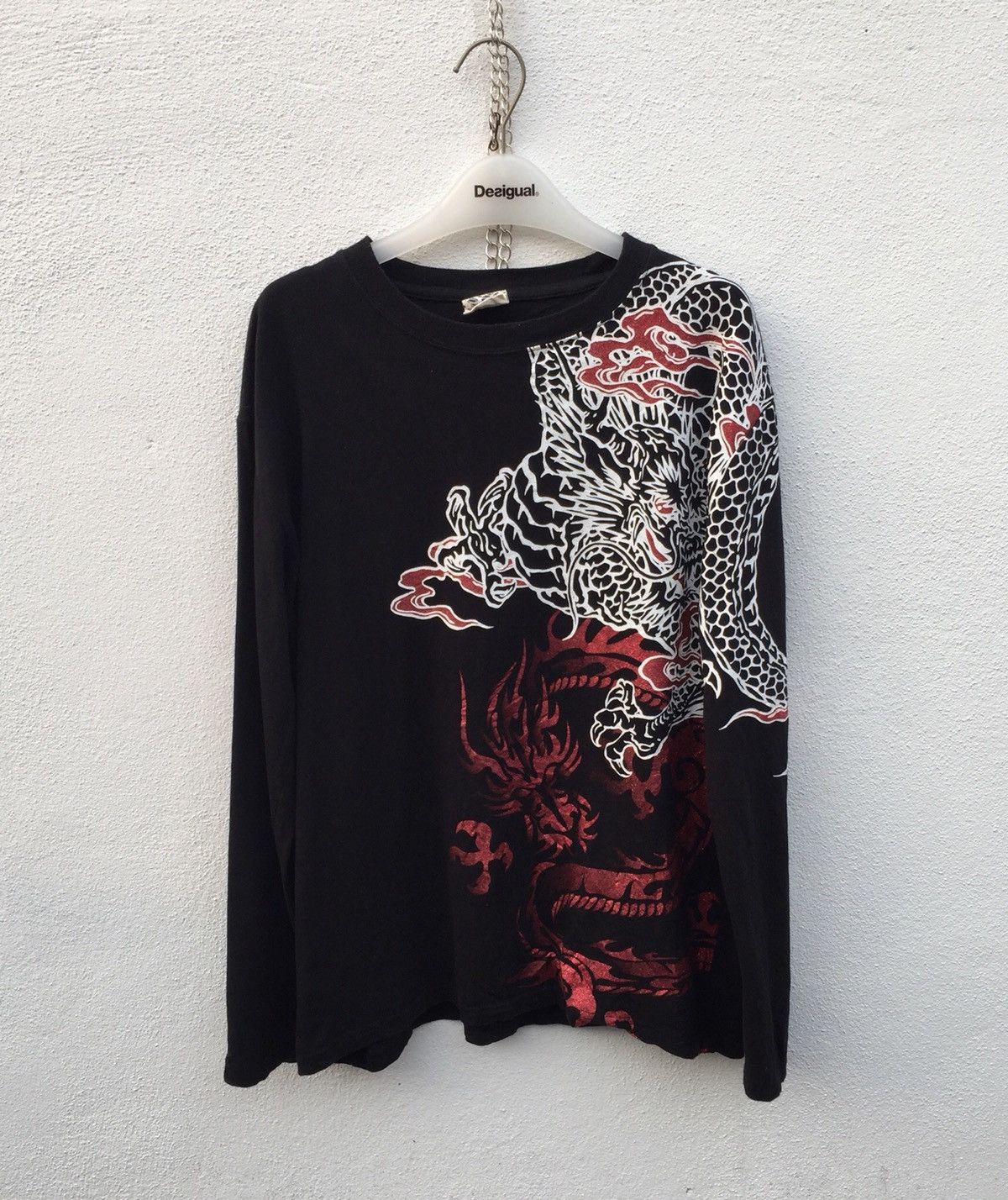 JAPANESE TRADITIONAL DRAGON SUKAJAN SHIRT in Size Large