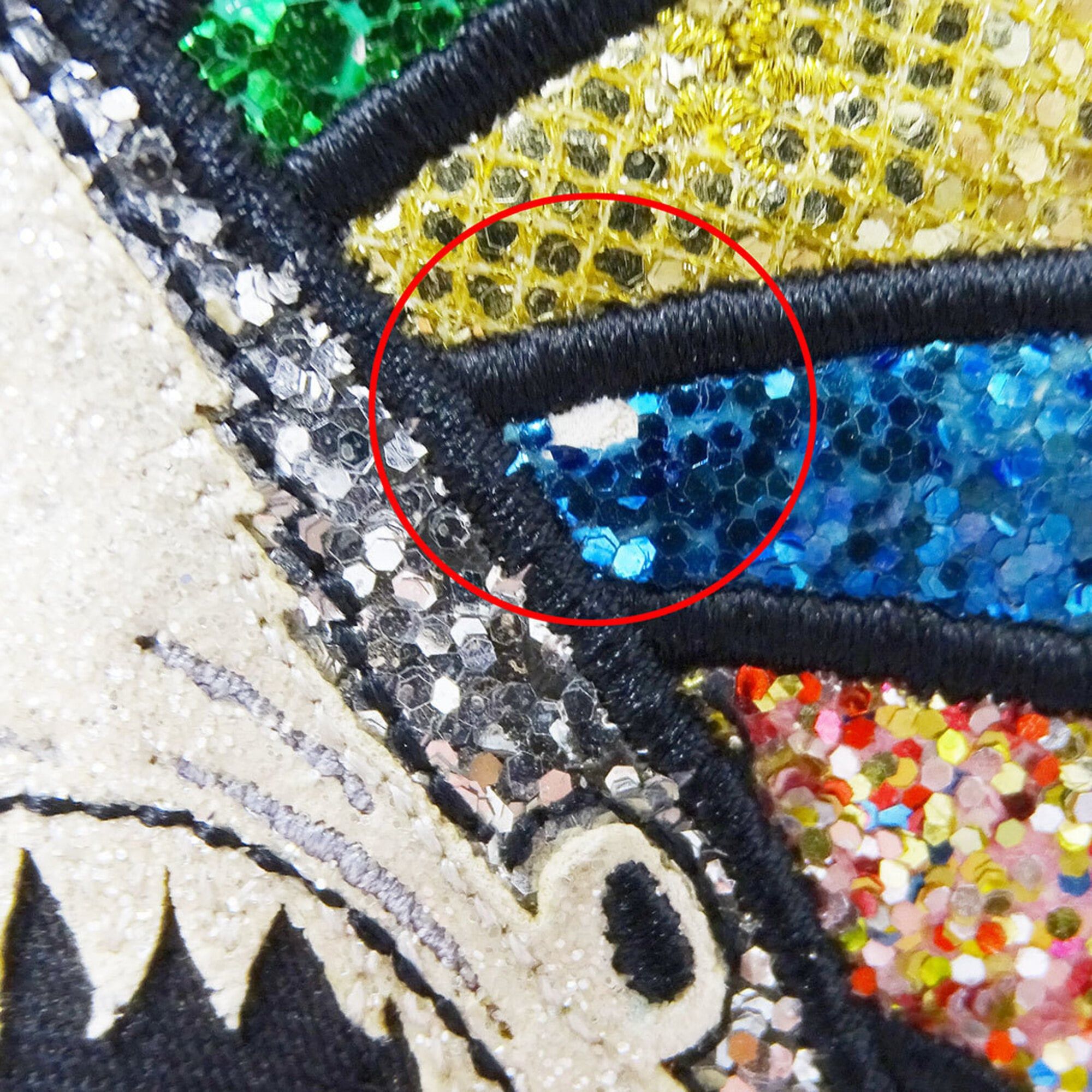 Saint Laurent Paris Saint Laurent handbag, women's and men's brand backpack, canvas, sequined, Classic City California Backpack, black, multicolor, 437087, shark design. Size ONE SIZE - 10 Thumbnail