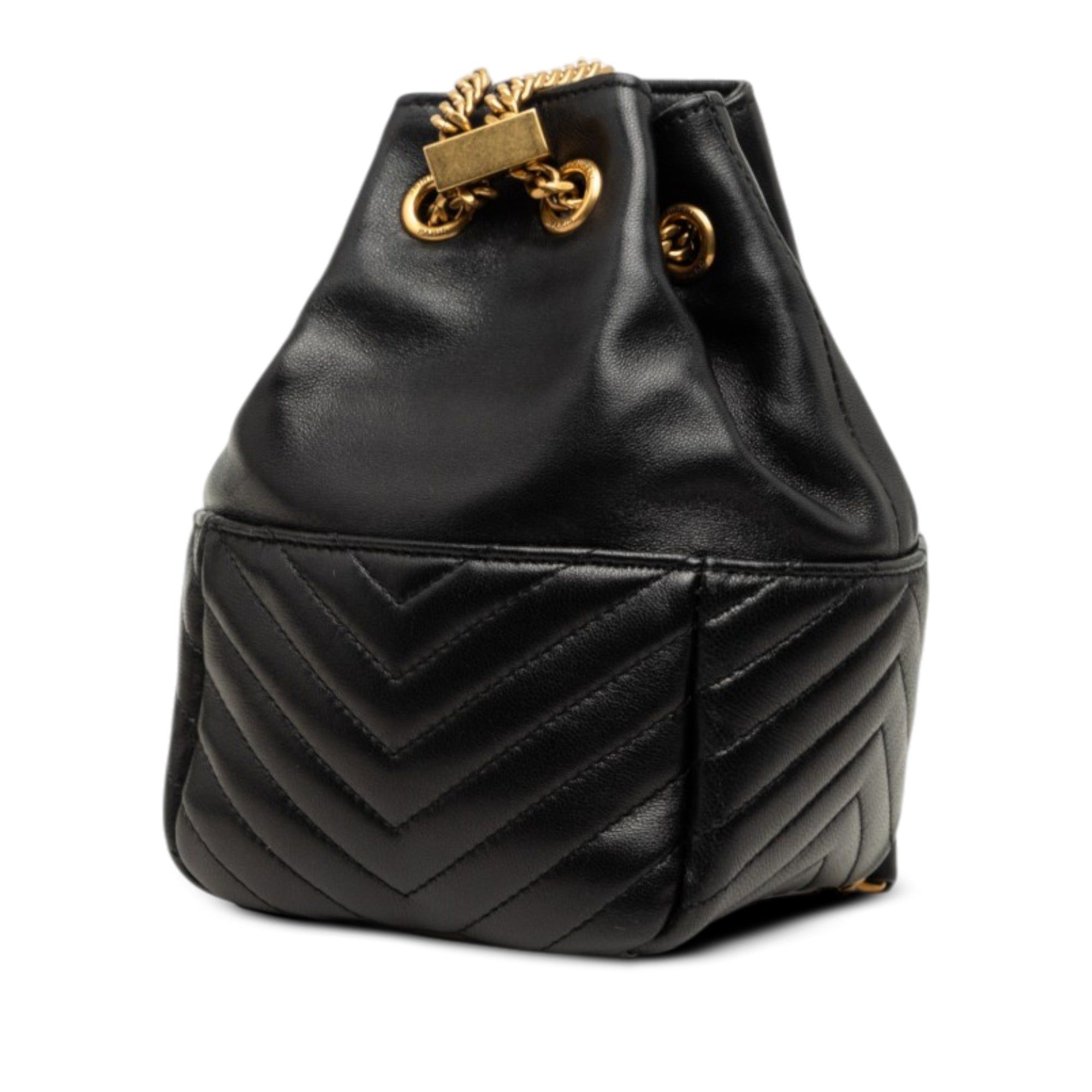 Saint Laurent Paris Chevron Lambskin Joe Bucket Bag Size ONE SIZE - 2 Thumbnail