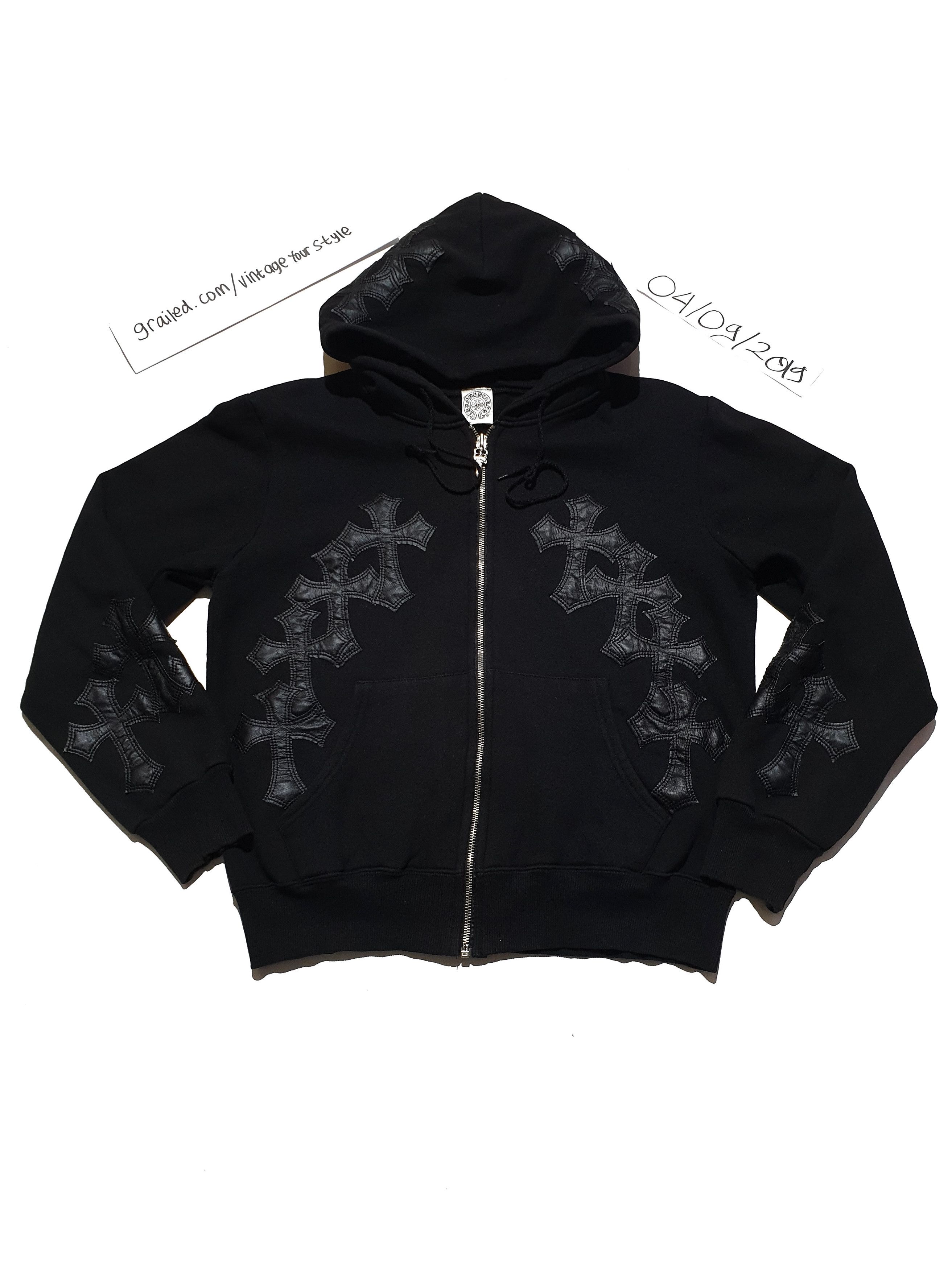 Chrome Hearts Vintage Chrome Hearts Cross Zip Hoodie | Grailed