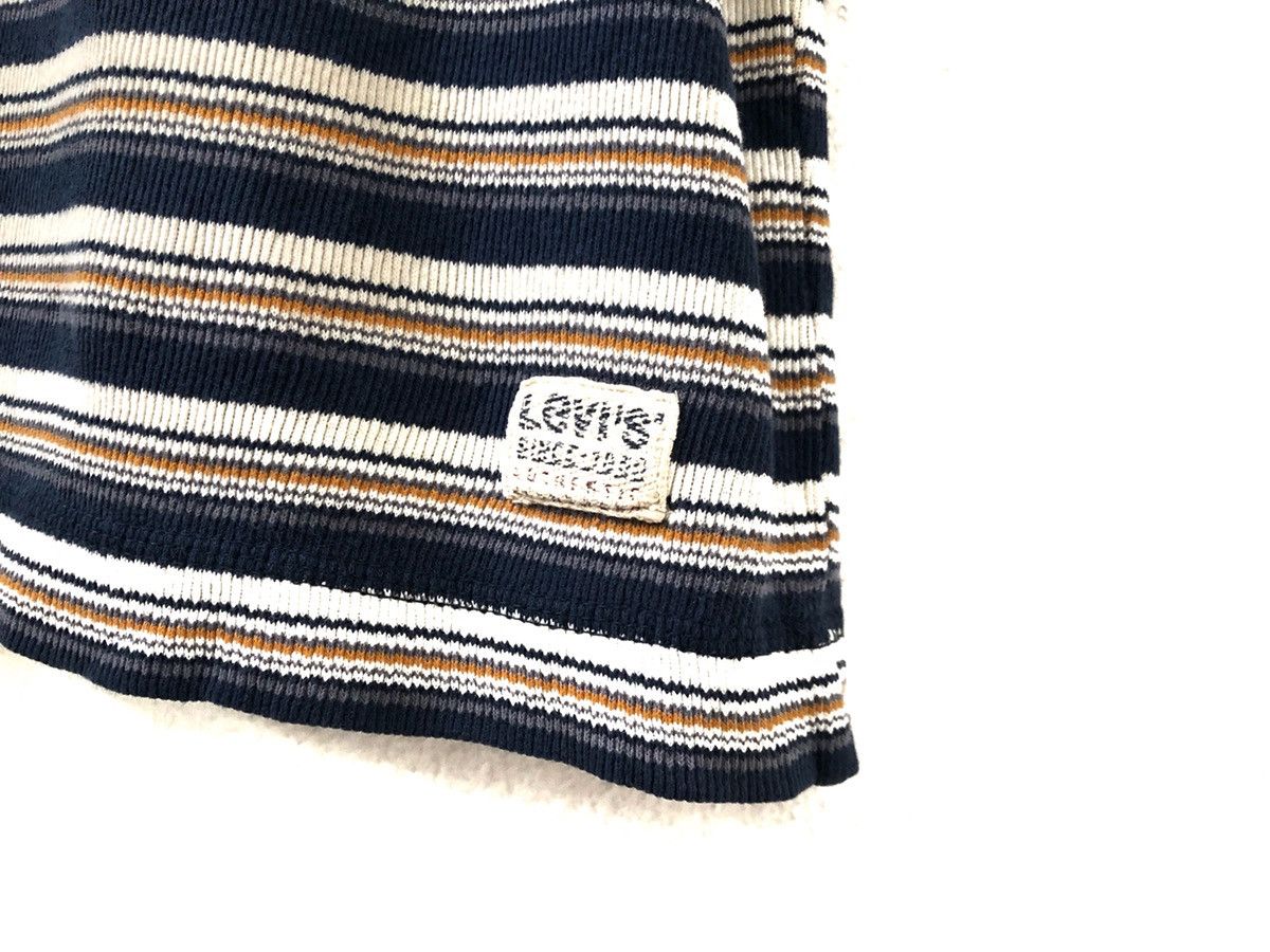 Levi's Vintage 90s Levi’s Striped Henley Shirt Size US L / EU 52-54 / 3 - 6 Thumbnail