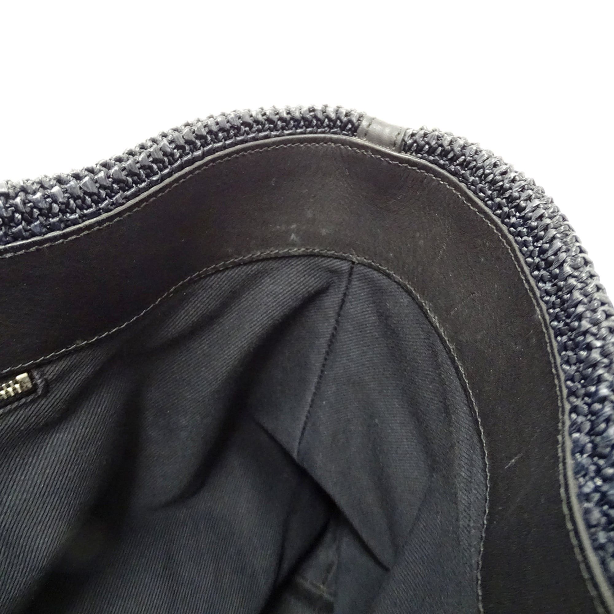 Saint Laurent Paris Saint Laurent handbag, women's brand tote bag, raffia, black, 490793, straw summer bag Size ONE SIZE - 10 Thumbnail