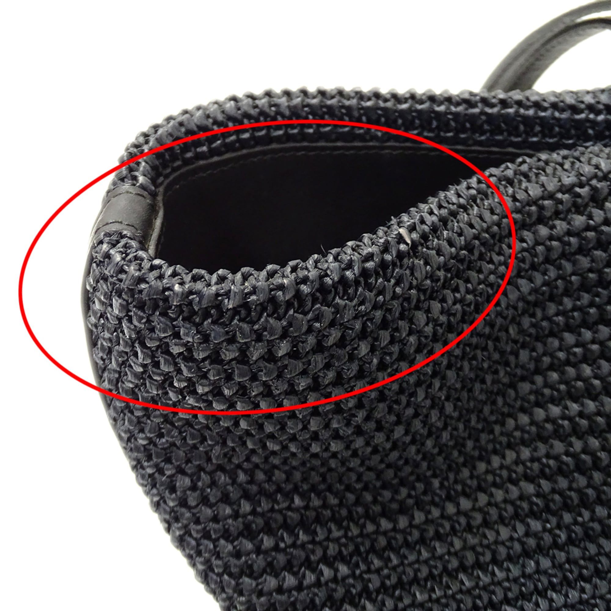 Saint Laurent Paris Saint Laurent handbag, women's brand tote bag, raffia, black, 490793, straw summer bag Size ONE SIZE - 12 Thumbnail