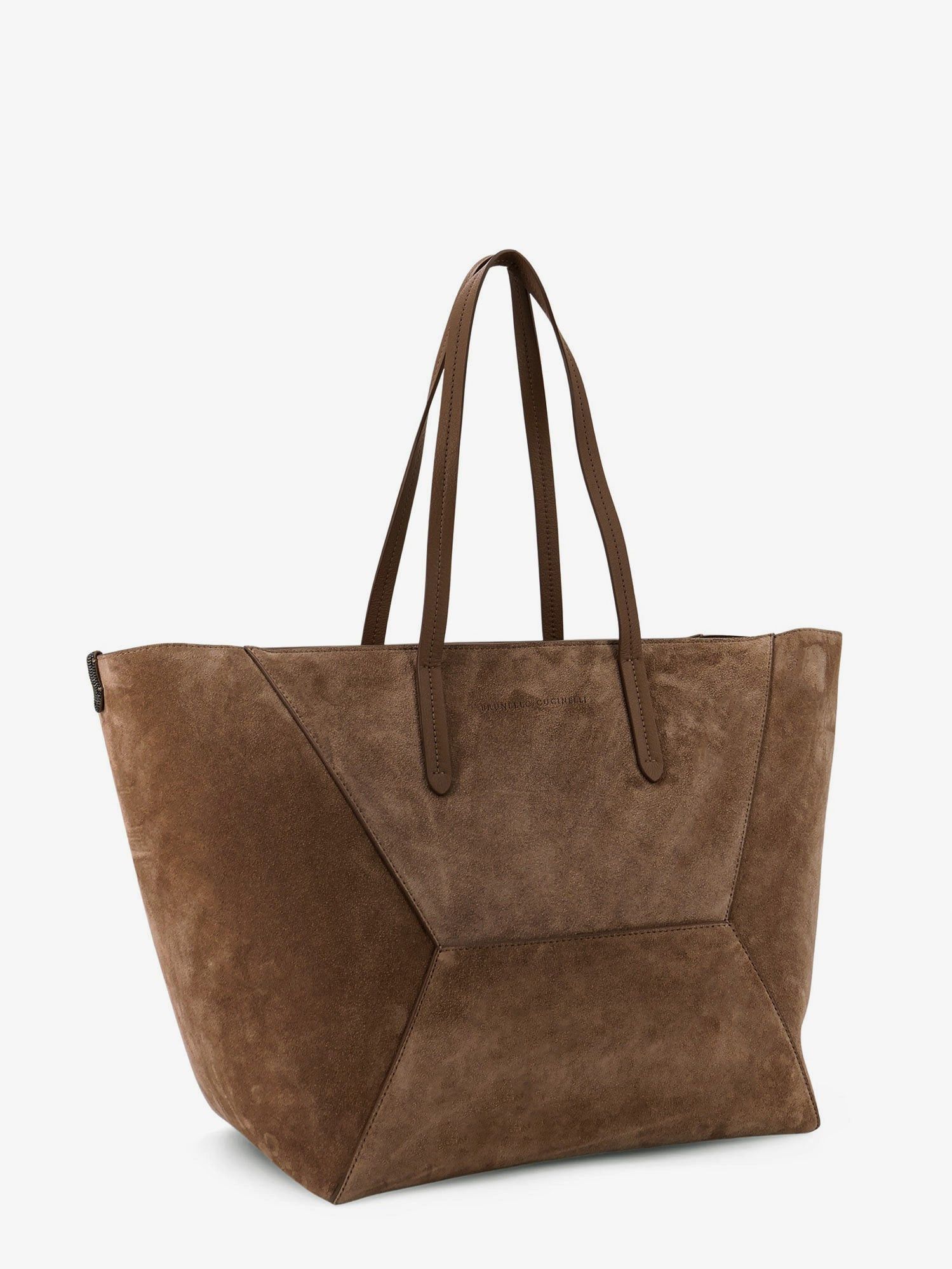 Brunello Cucinelli Bc Duo Suede Shoulder Bag With Engraved Logo Size ONE SIZE - 3 Thumbnail
