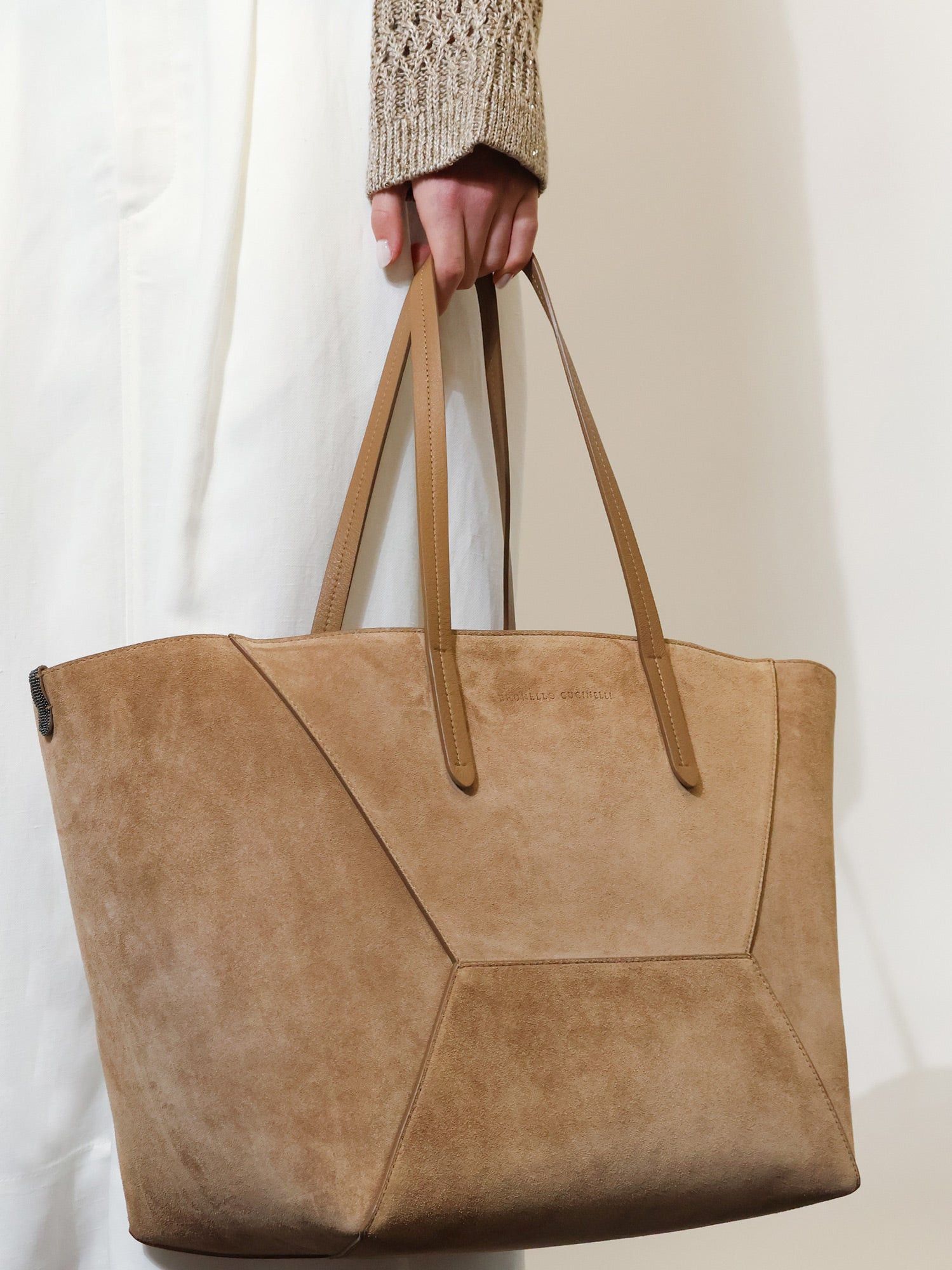 Brunello Cucinelli Bc Duo Suede Shoulder Bag With Engraved Logo Size ONE SIZE - 2 Thumbnail
