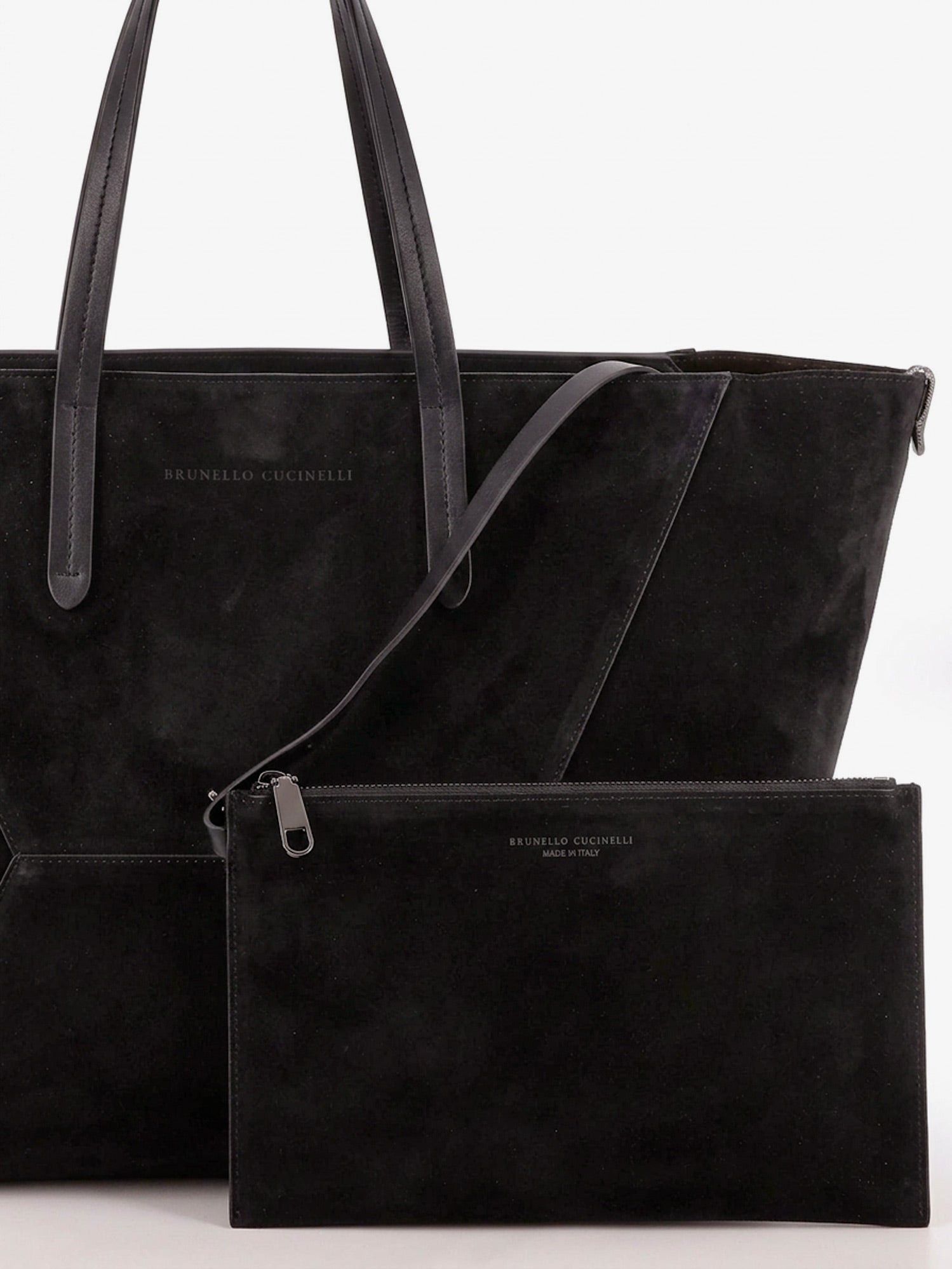 Brunello Cucinelli Bc Duo Suede Shoulder Bag With Engraved Logo Size ONE SIZE - 4 Thumbnail
