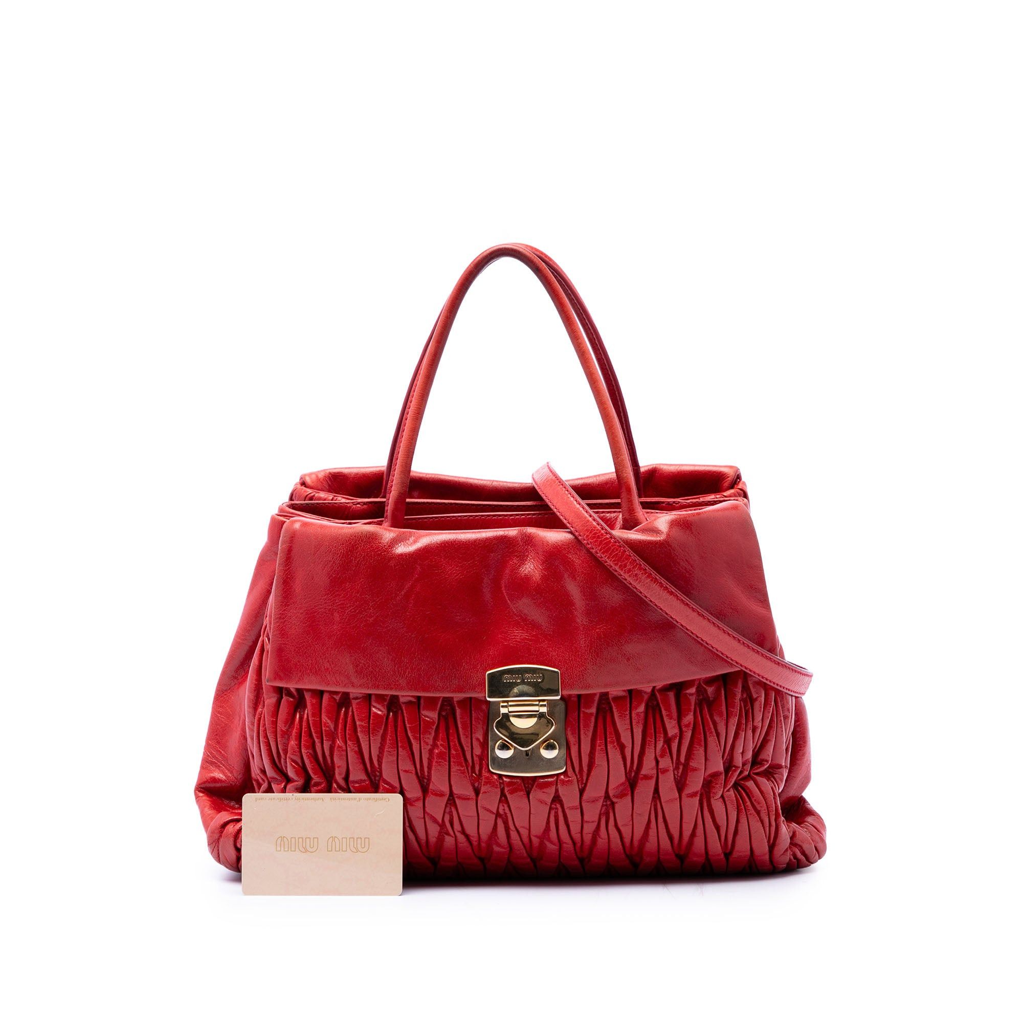 Miu Miu Matelasse Nappa Lux Bauletto Convertible Handbag Size ONE SIZE - 7 Thumbnail