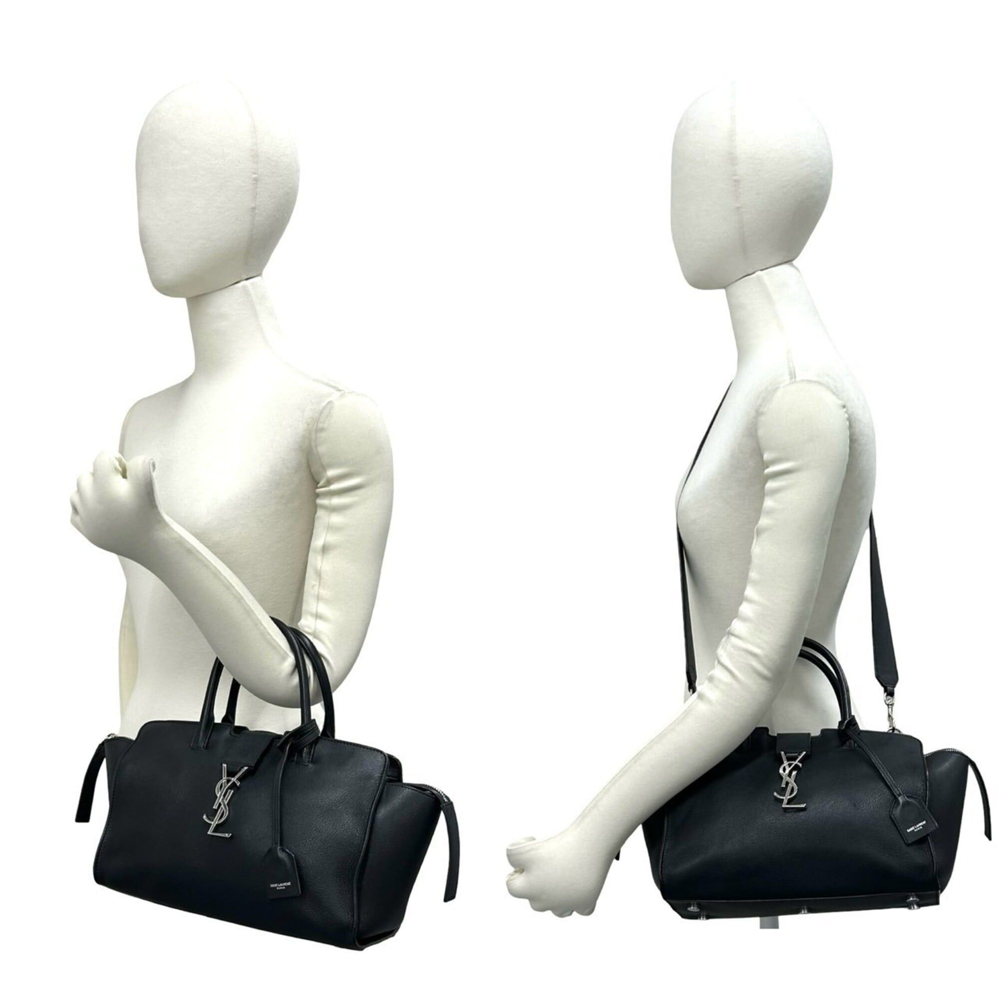 Saint Laurent Paris Yves Saint Laurent PARIS Baby Downtown Cabas Leather 2-way Handbag/Shoulder Bag 99-10 Size ONE SIZE - 2 Thumbnail