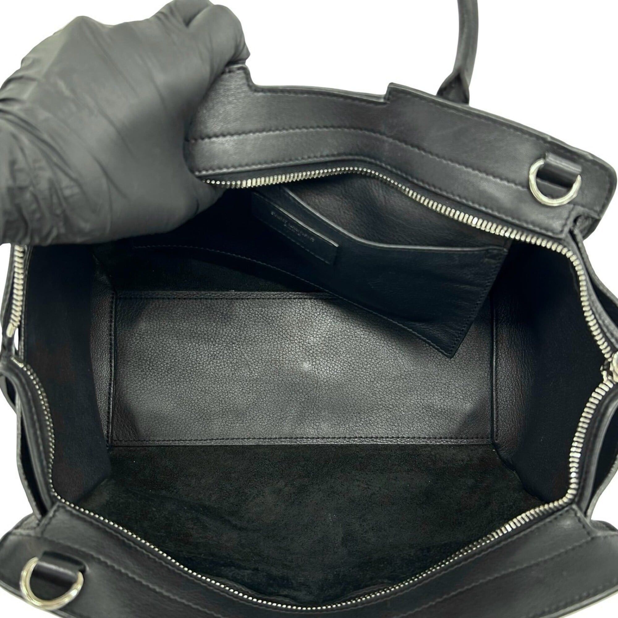 Saint Laurent Paris Yves Saint Laurent PARIS Baby Downtown Cabas Leather 2-way Handbag/Shoulder Bag 99-10 Size ONE SIZE - 9 Thumbnail