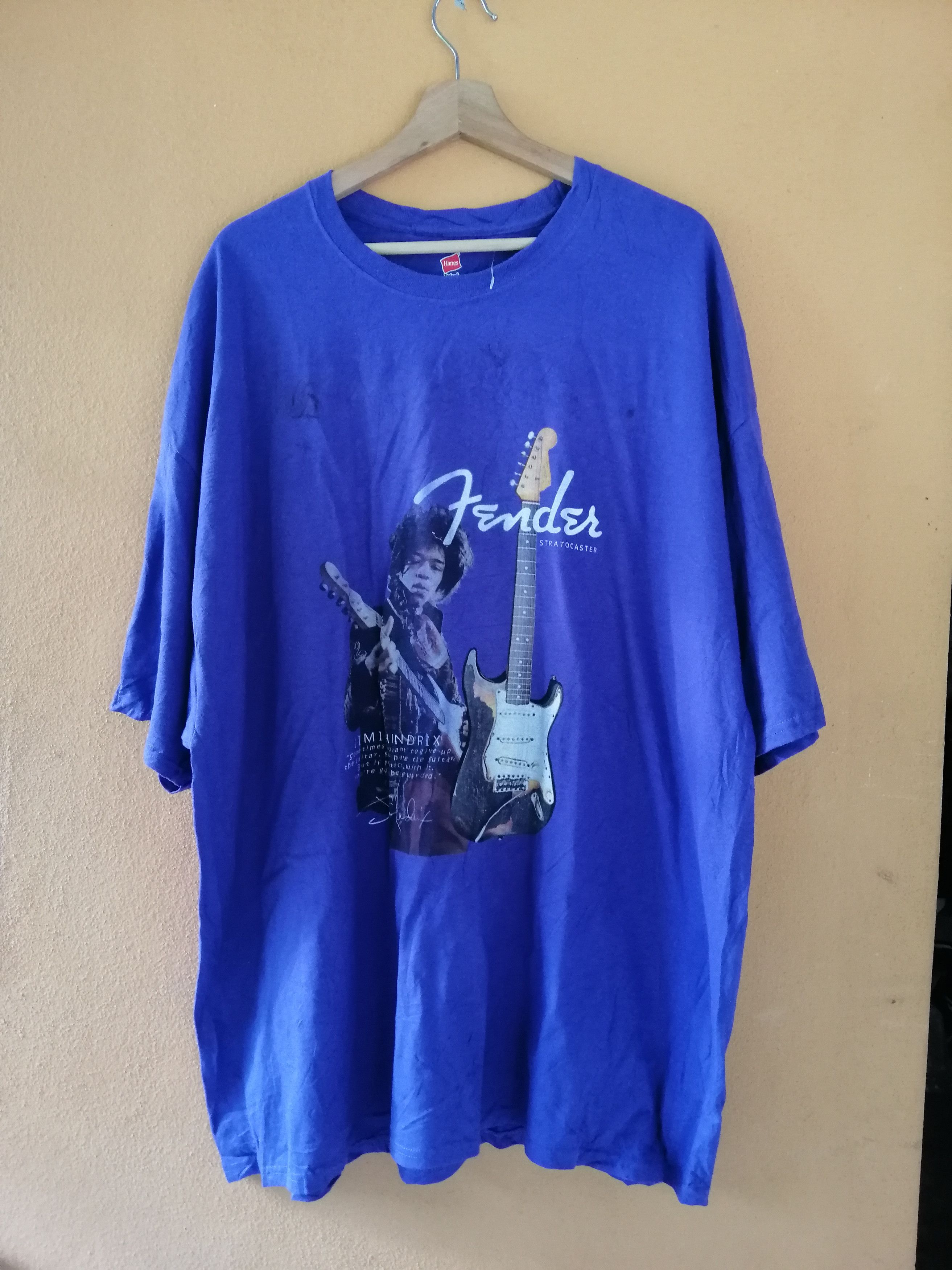 Jimi Hendrix Vintage Jimi Hendrix Fender Stratocaster Big Size XLTShirt Size US XL / EU 56 / 4 - 1 Thumbnail