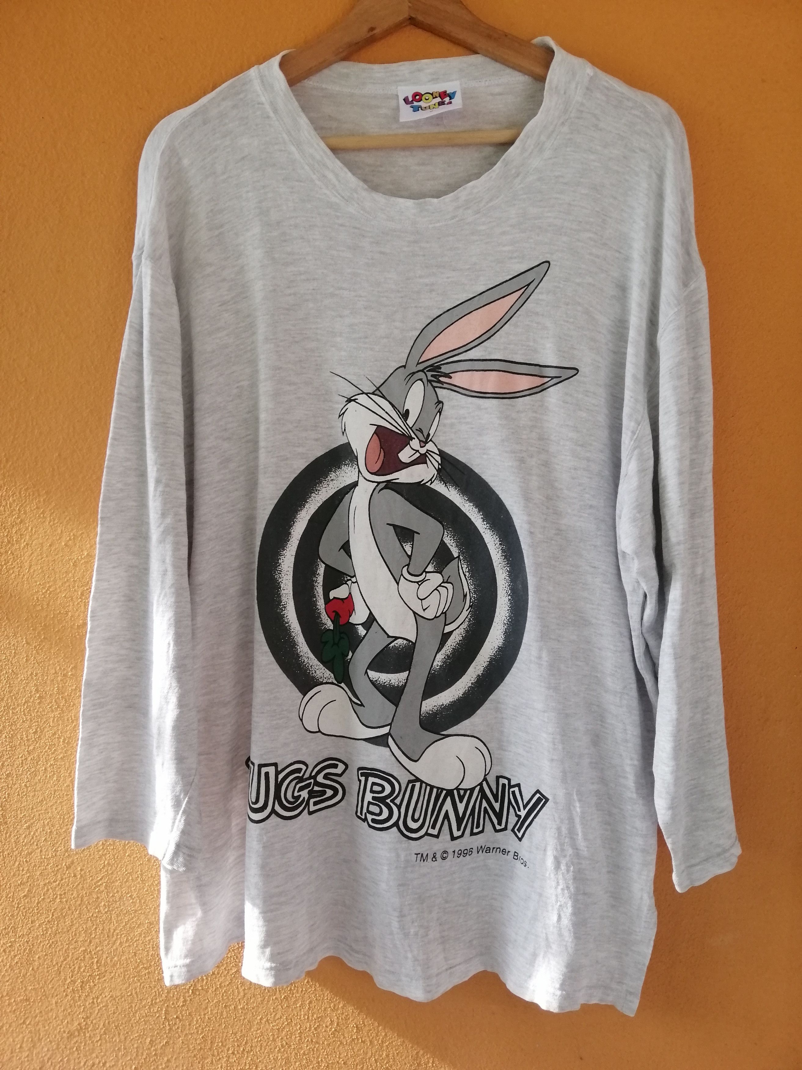 Vintage 1996 Bugs Bunny Looney Tunes Tshirt Long Sleeve