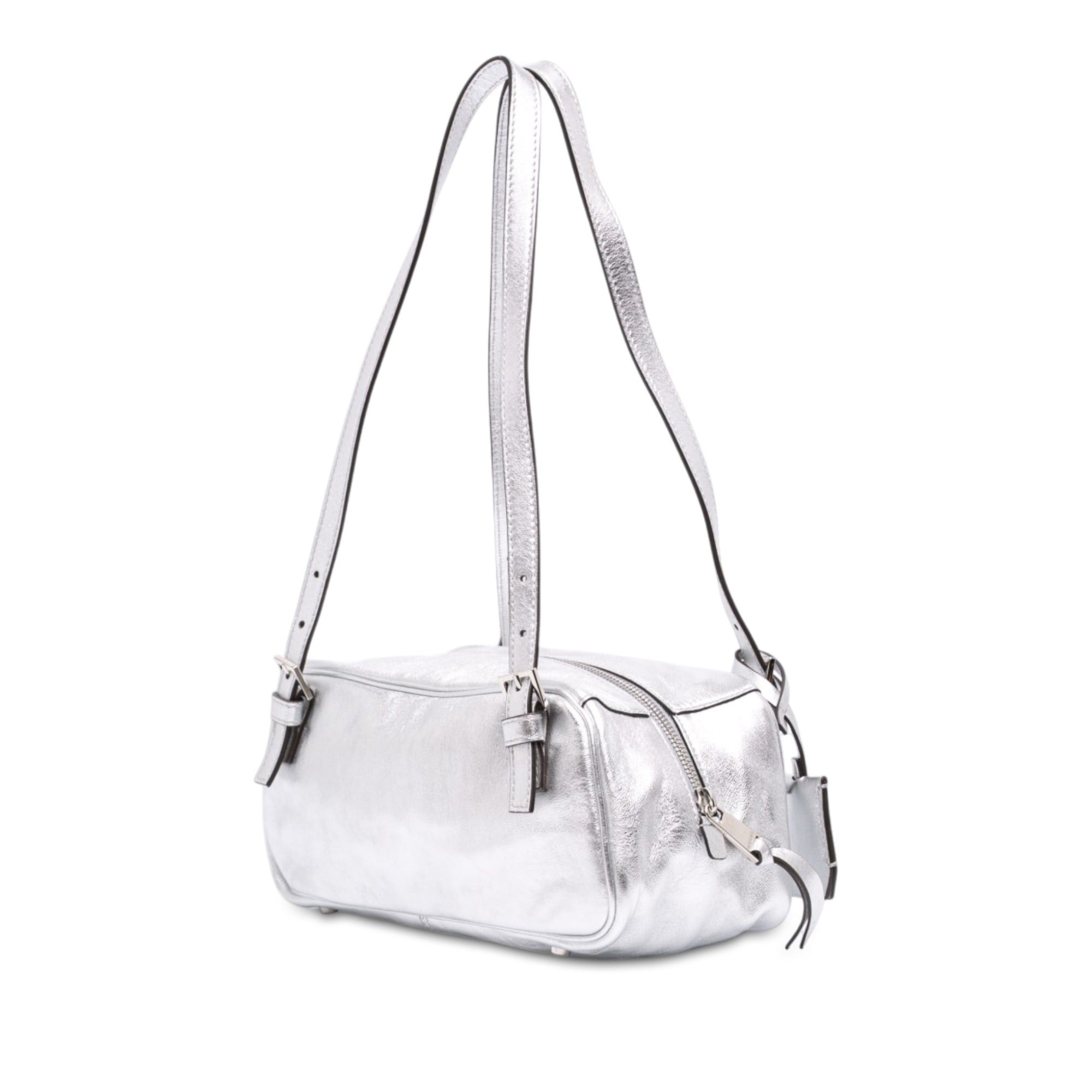 Versace Metallic Leather Tag Bowling Bag Size ONE SIZE - 2 Thumbnail