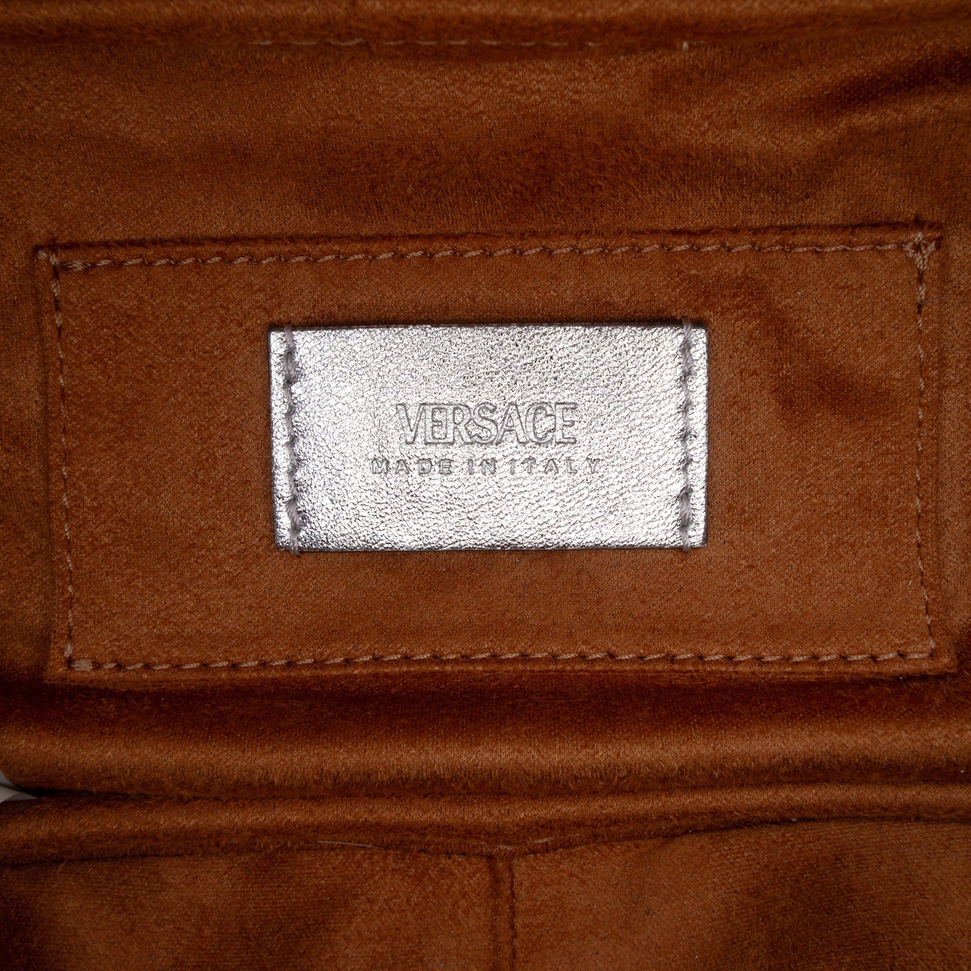 Versace Metallic Leather Tag Bowling Bag Size ONE SIZE - 5 Thumbnail