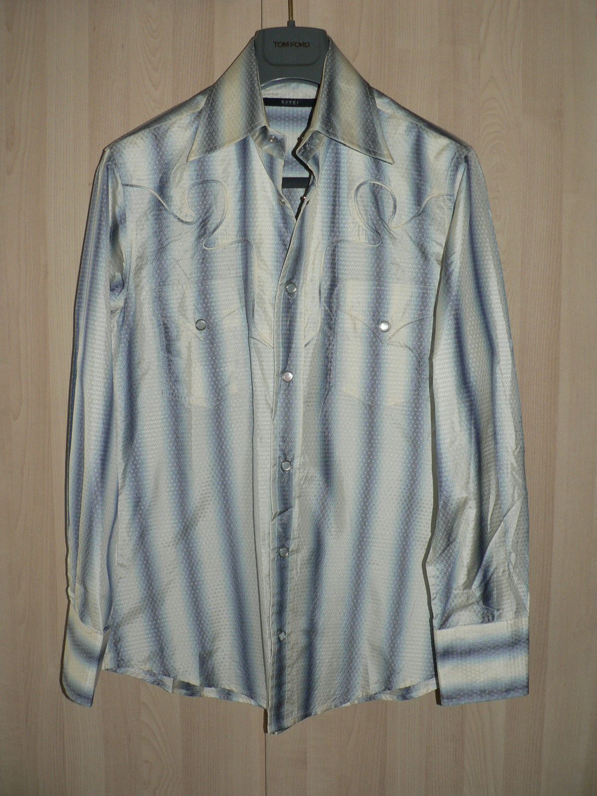 Gucci Rare Gucci by Tom Ford SS04 Runway Cowboy Western Silk