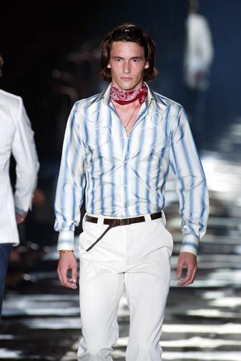 Gucci Rare Gucci by Tom Ford SS04 Runway Cowboy Western Silk Gucci Rare Gucci by Tom Ford SS04 Runway Cowboy Western Silk