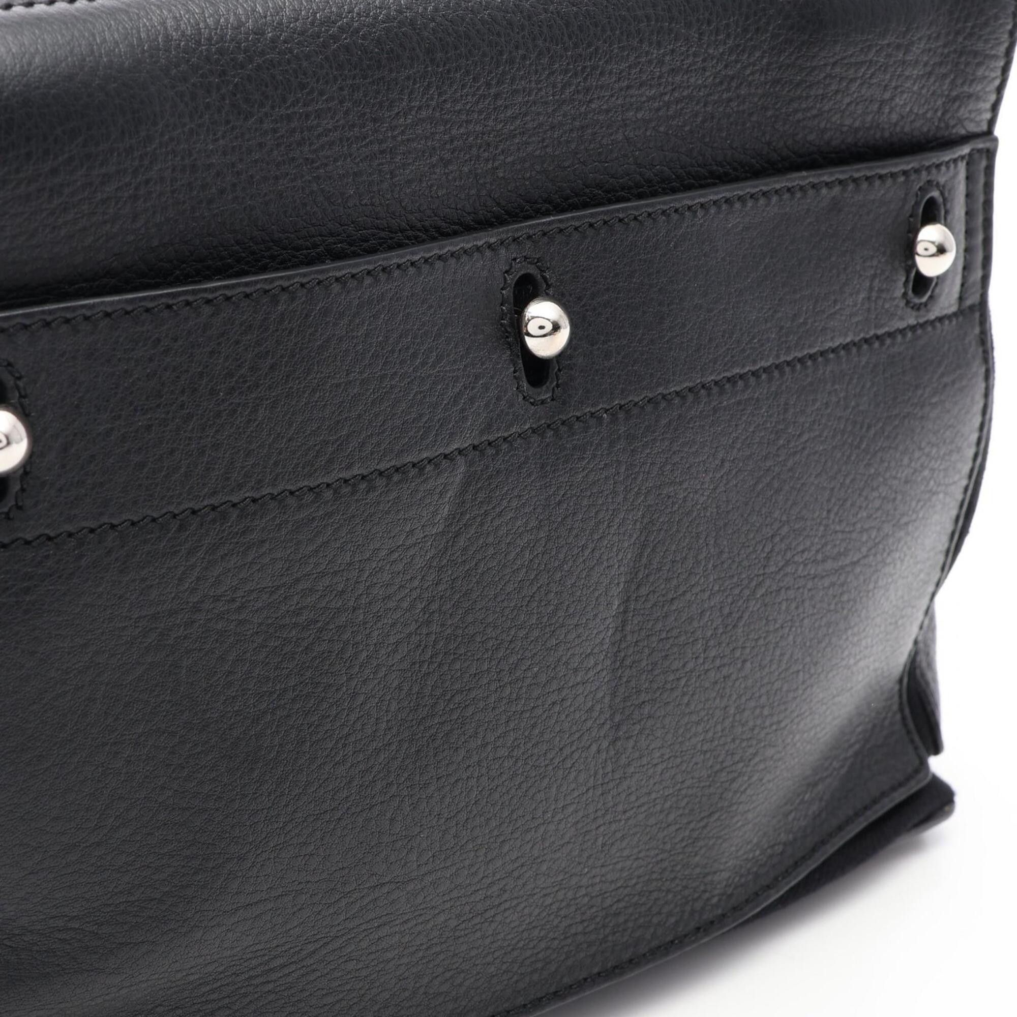 Yves Saint Laurent Yves Saint Laurent Muse Two Mini 2-Way Handbag, Leather, Women's, Black, 283761 Size ONE SIZE - 5 Thumbnail