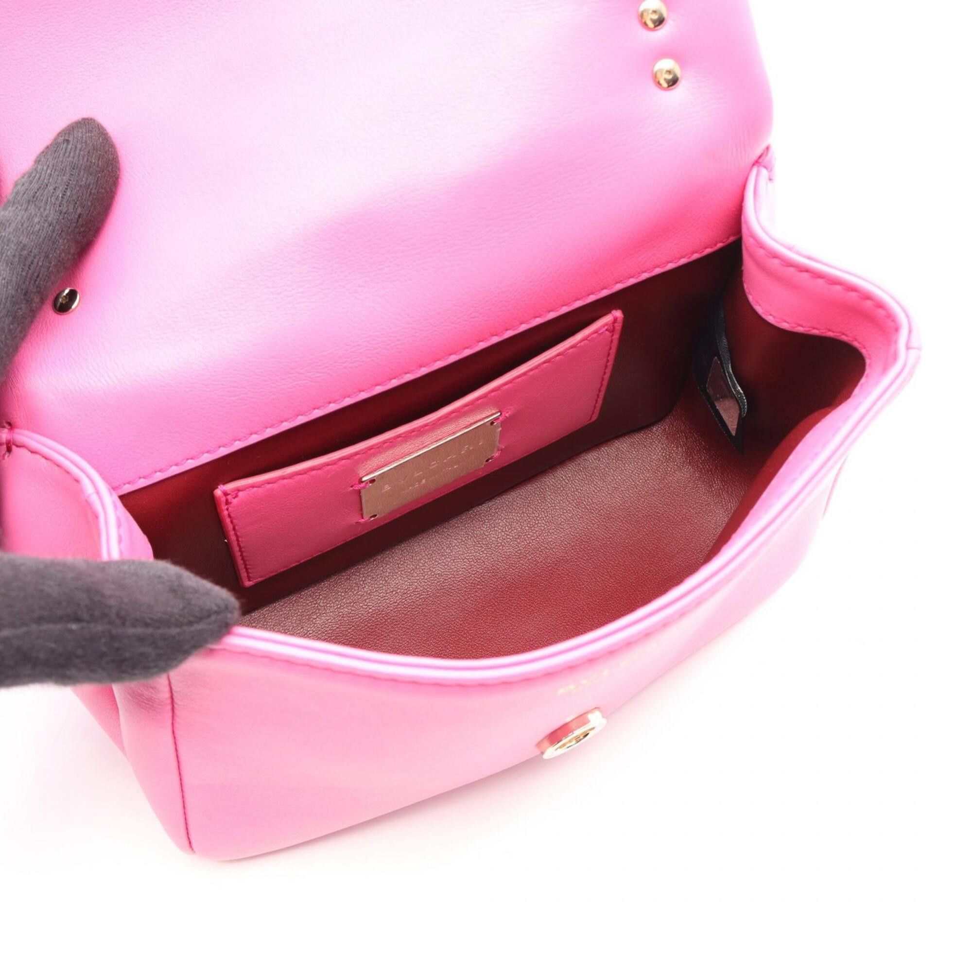 Bvlgari Bulgari BVLGARI Serpenti Cabochon Mini 2-Way Handbag, Leather, Women's, Pink Size ONE SIZE - 3 Thumbnail