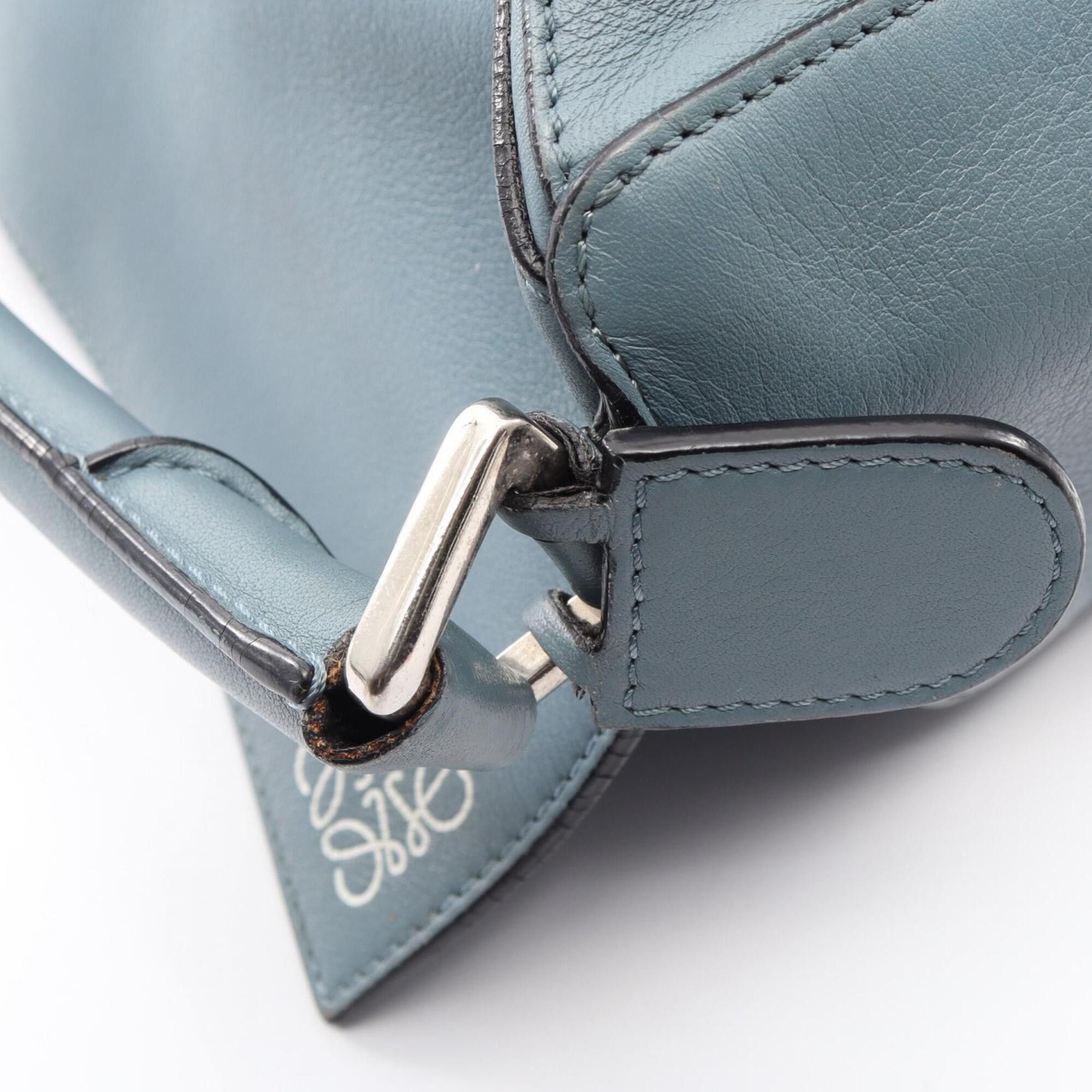 Loewe Loewe Puzzle Bag Medium 2-Way Handbag Leather Women's Blue Size ONE SIZE - 7 Thumbnail